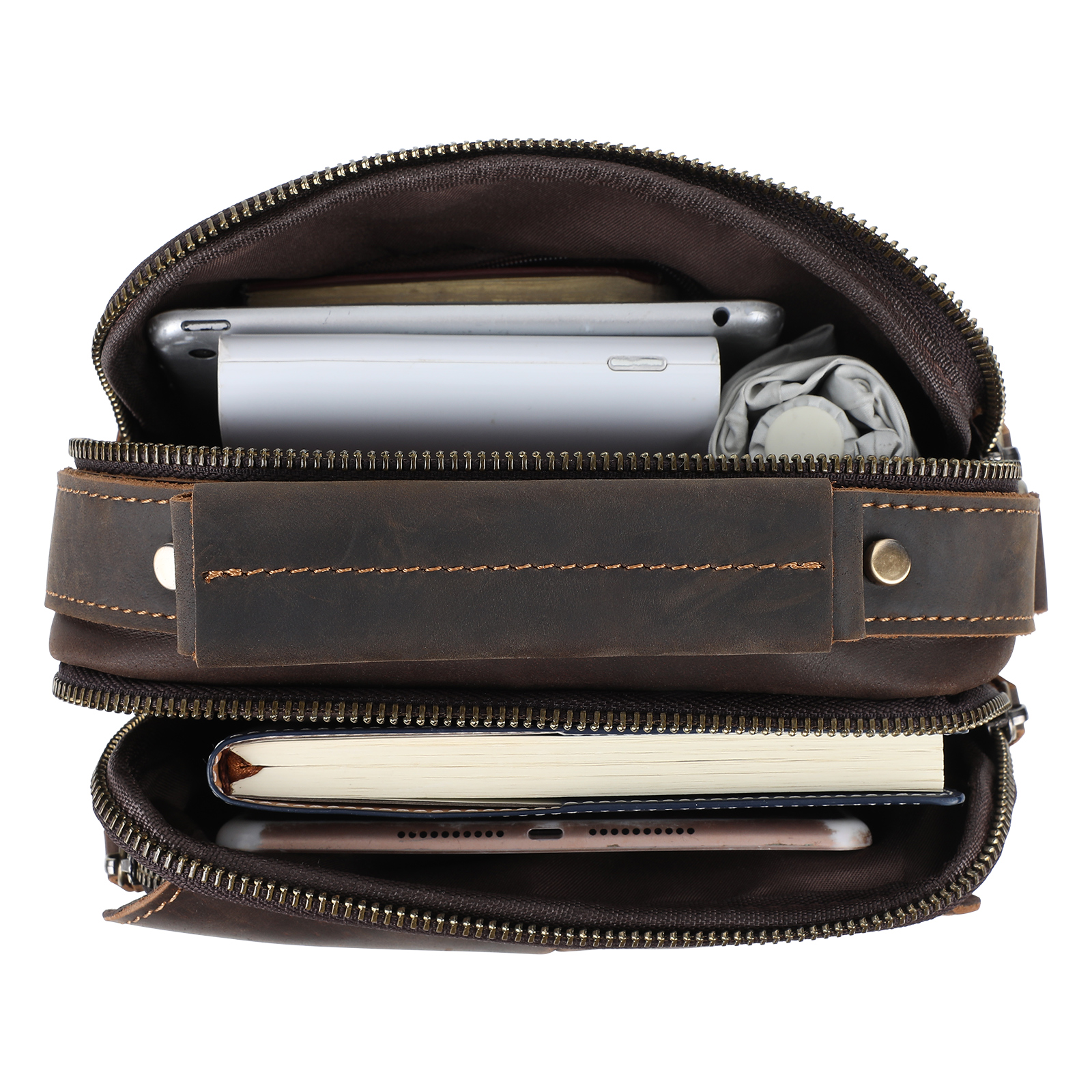 Vintage Men Messenger Shoulder Bag Genuine Leather Business Travel Handbag New - Picture 52 of 58
