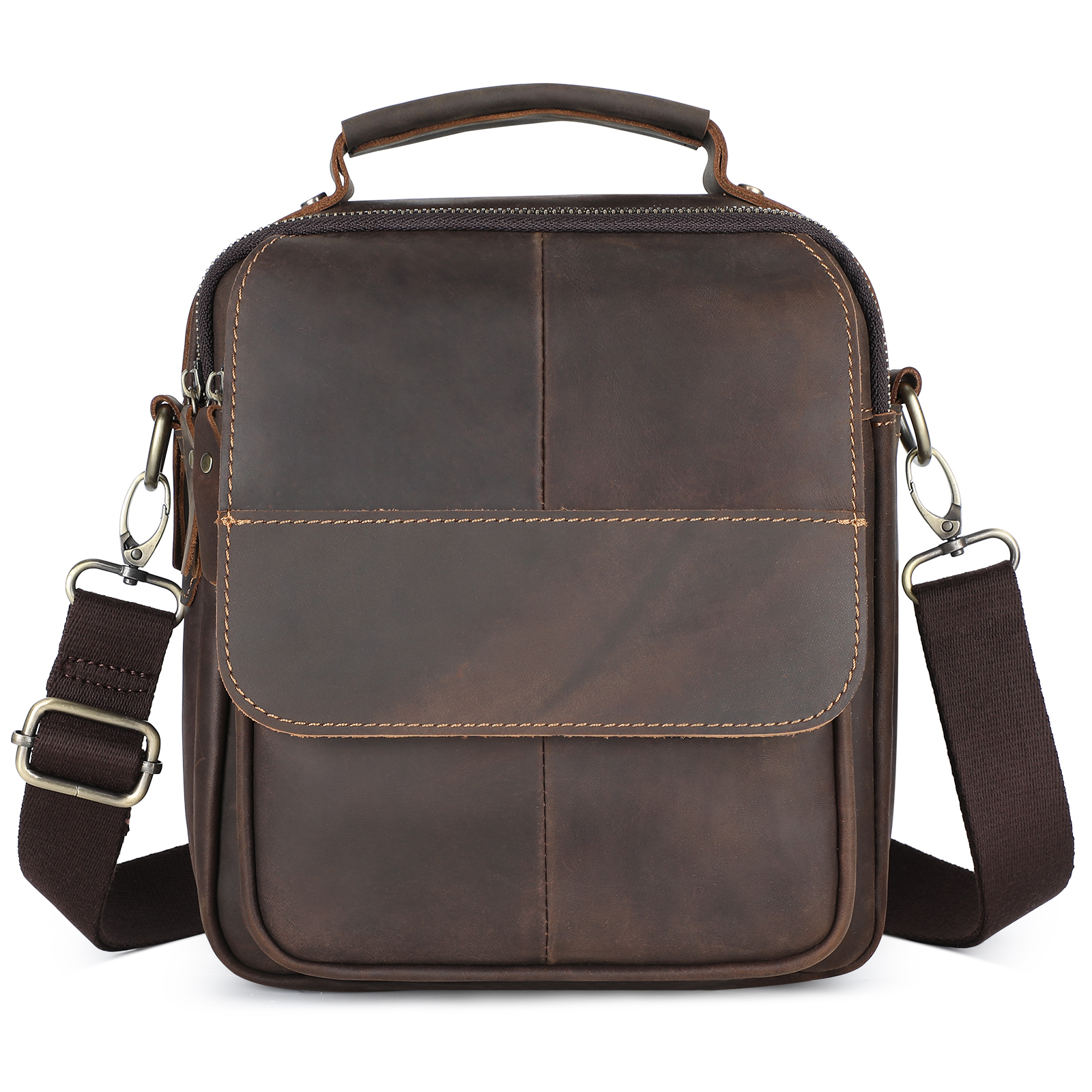 Vintage Men Messenger Shoulder Bag Genuine Leather Business Travel Handbag New - Picture 51 of 58