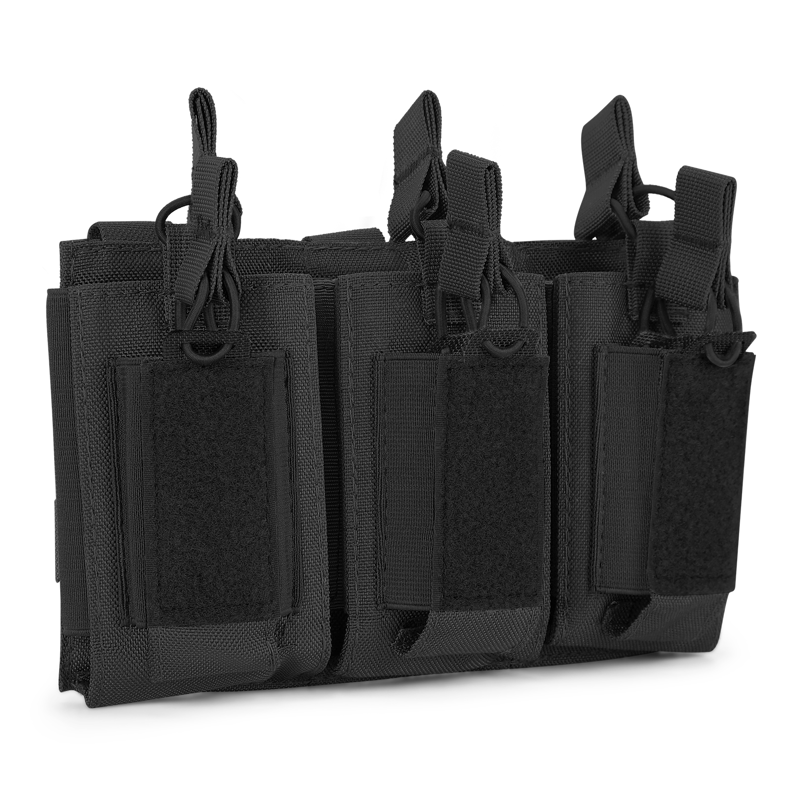 Tactical Molle Triple Magazine Pouch for 5.56 9mm Rifle Pistol Double Mag Holder