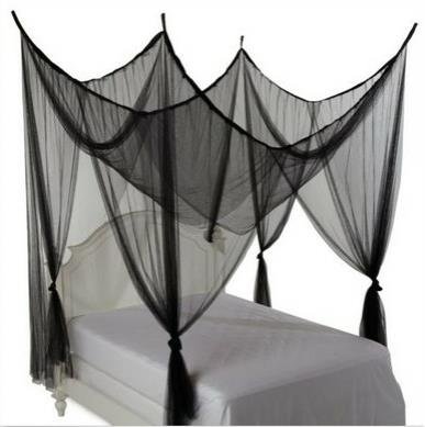 4 Corner Post Bed Curtain Canopy Mosquito Net Square Princess Fly Screen - Picture 30 of 34