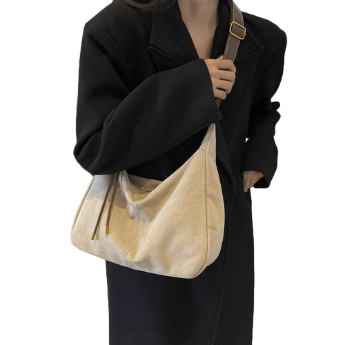 Large Capacity Women Slouchy Tote Bag Purse Work Travel Suede Shoulder Bags - Picture 17 of 22