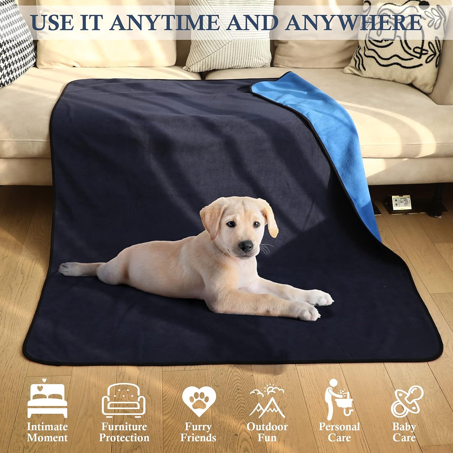 Dog Blanket Pet Blankets Dog Mat Fleece Blanket Waterproof for Sofa Bed - Picture 37 of 37