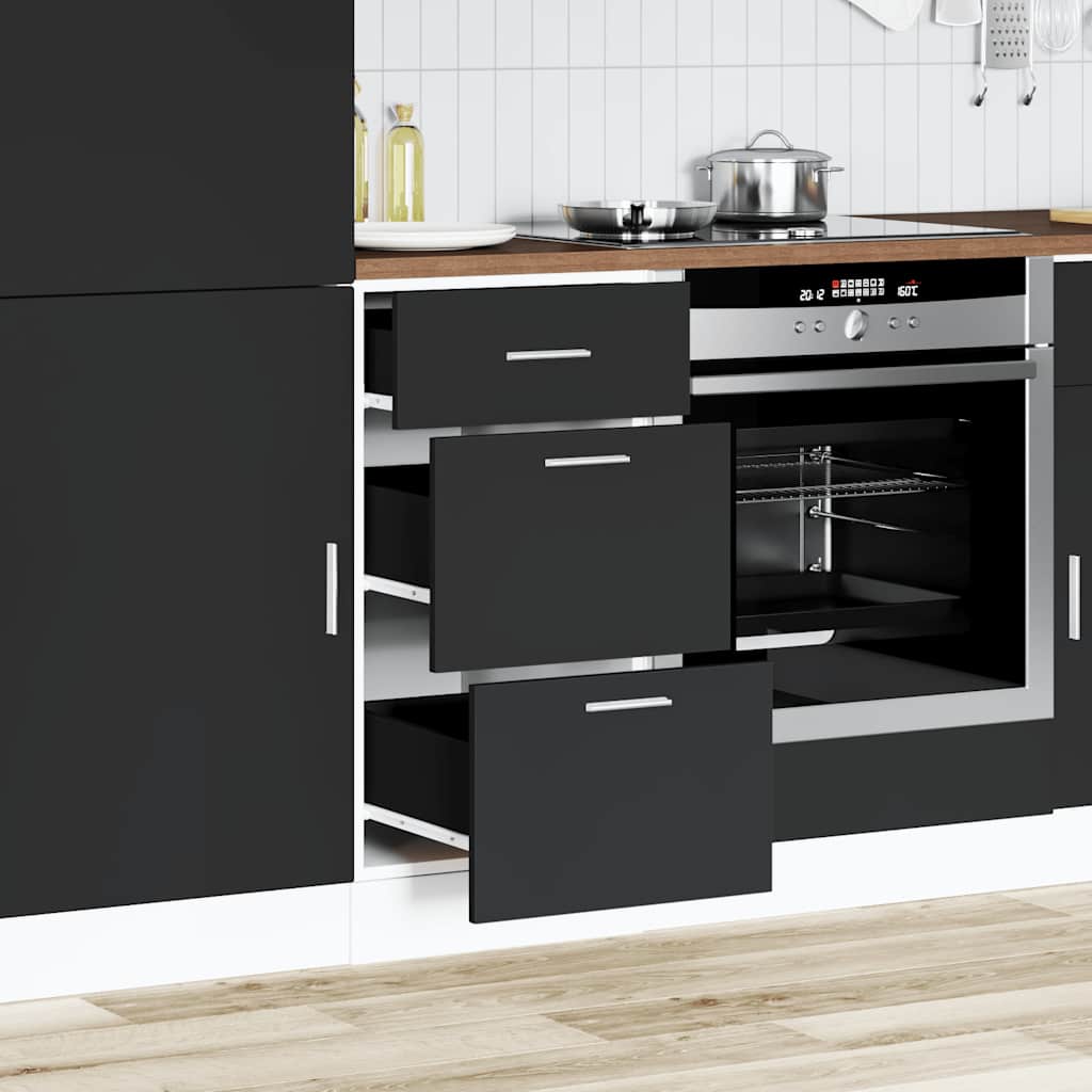 Schwarz Küchenschrank Küchenzeile Einbauküche Unterschrank Hängeschrank Module - Bild 85 von 295