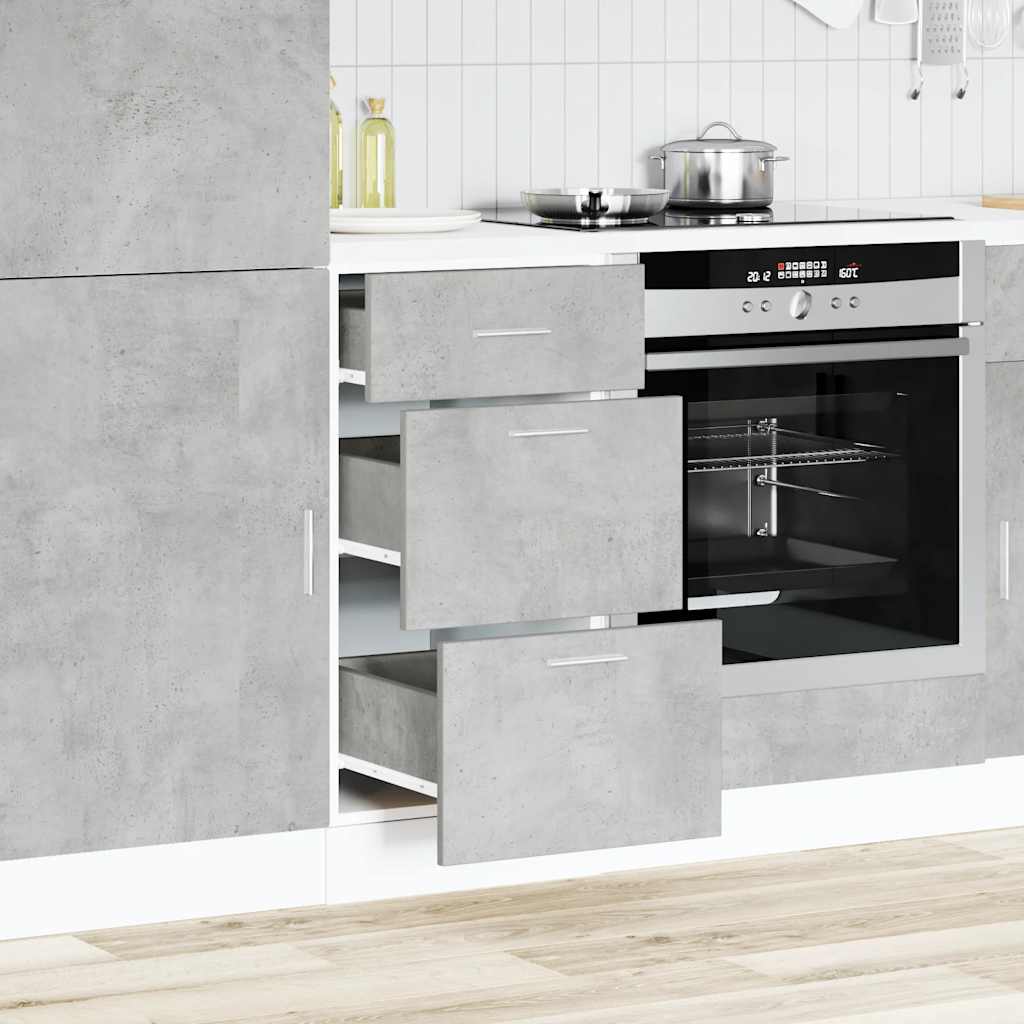 Betongrau Küchenschrank Hängeschrank Küchenzeile Küche Unterschrank Einbauküche - Bild 299 von 323
