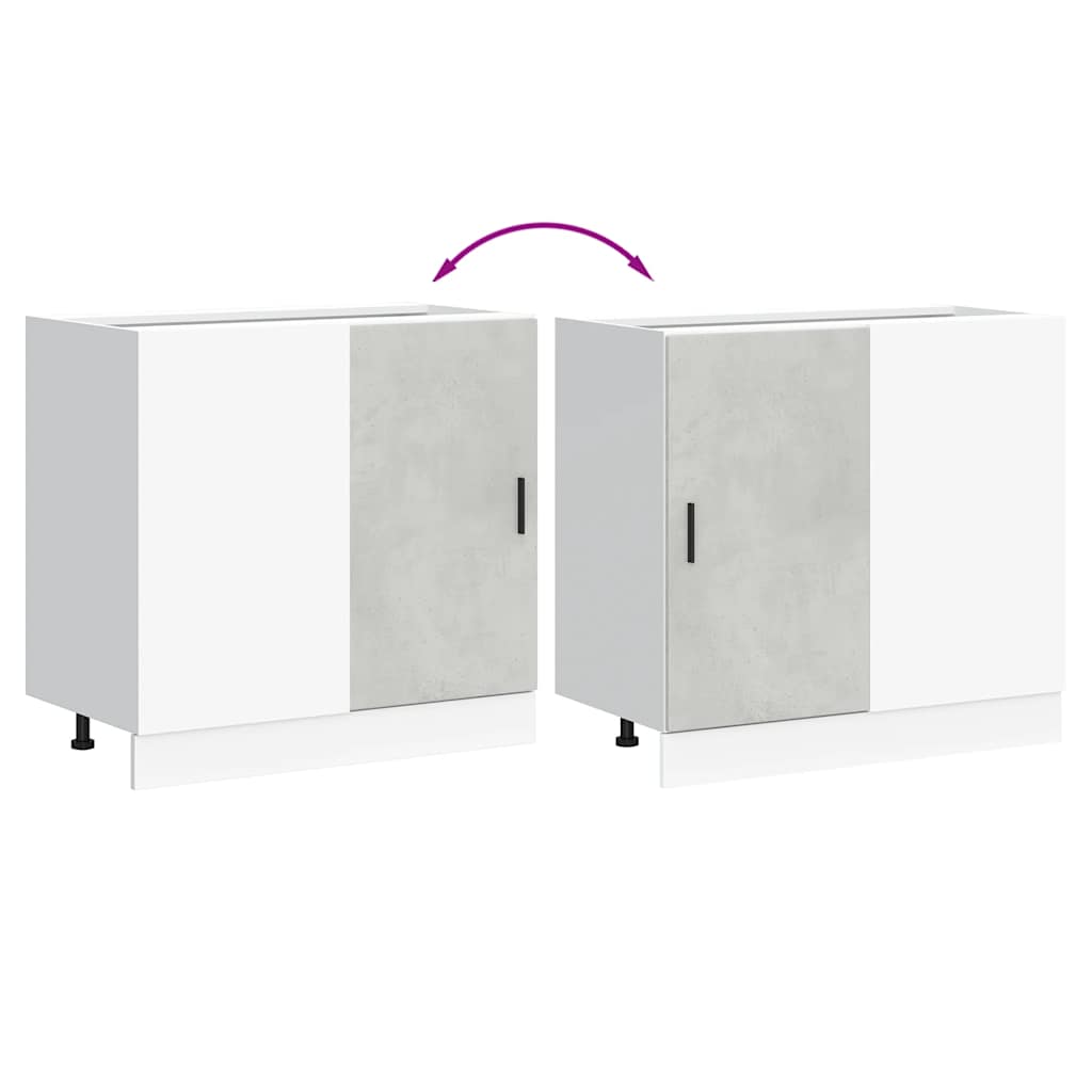 Betongrau Küchenschrank Küchenzeile Einbauküche Unterschrank Hängeschrank Module - Bild 35 von 310