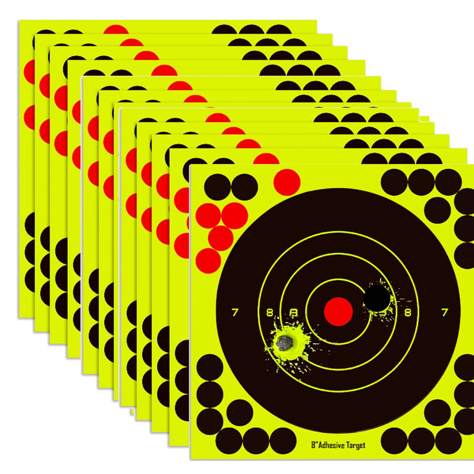 1~100pcs 8x8" Shooting Targets Splatter Gun Rifle Reactive Practice Paper Target - Picture 15 of 15
