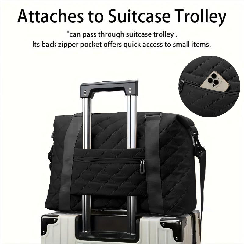 Women Girls Duffle Bags Large Holdall Bag Travel Sports Luggage Fitness Gym Bag - Picture 30 of 34