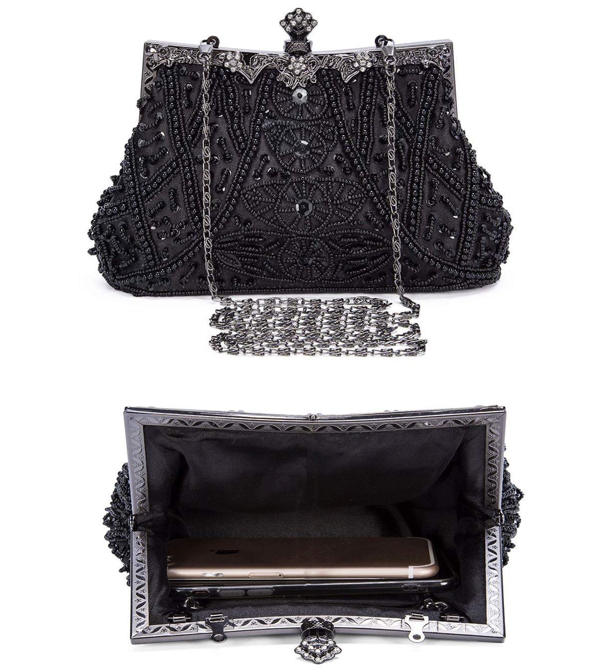 1920S Abendtaschen Damen Vintage Clutch Tasche Perlen Handtasche Umhängetasche