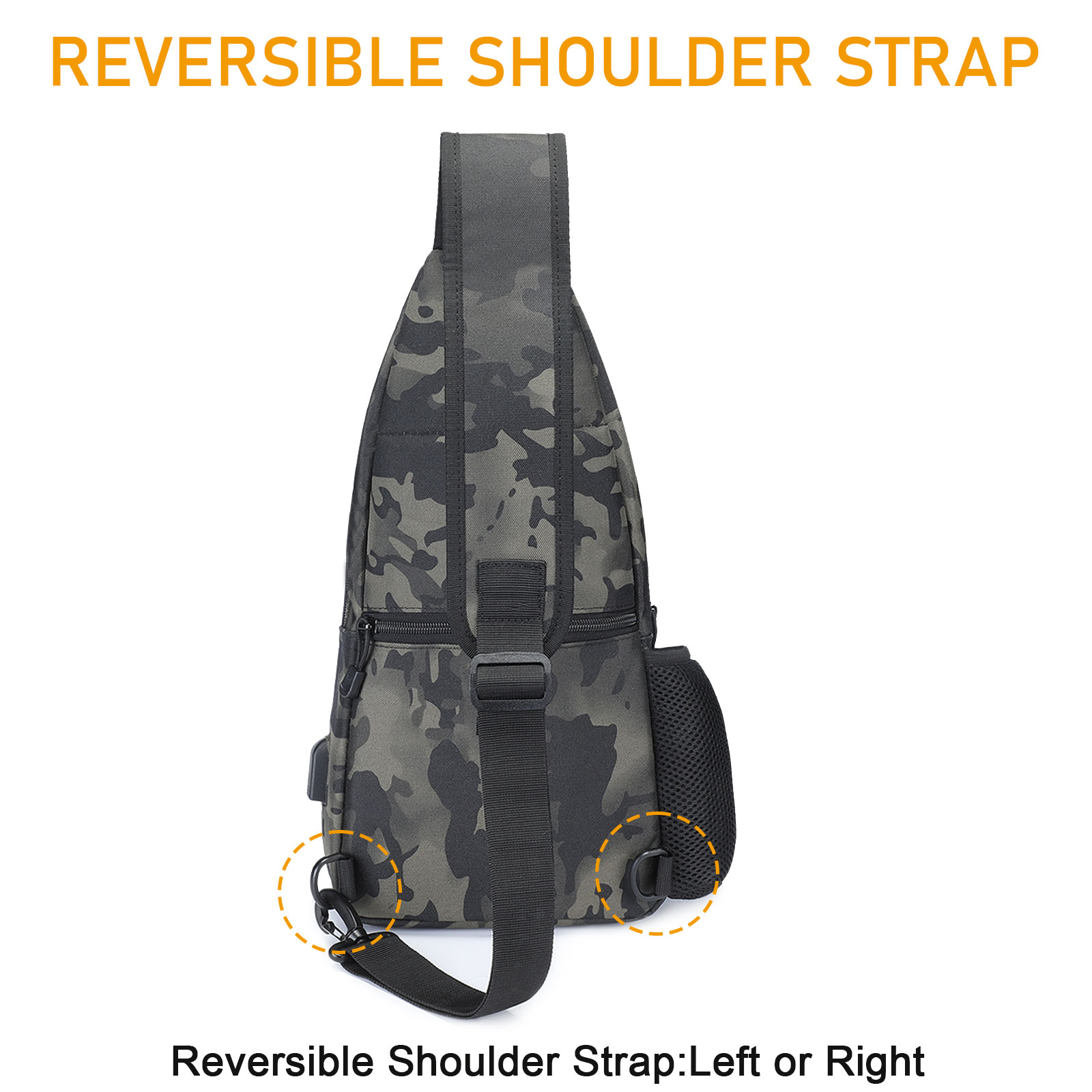 Herren Taktische Umhängetasche Militär Brusttasche Sling Rucksack Tagesrucksack 