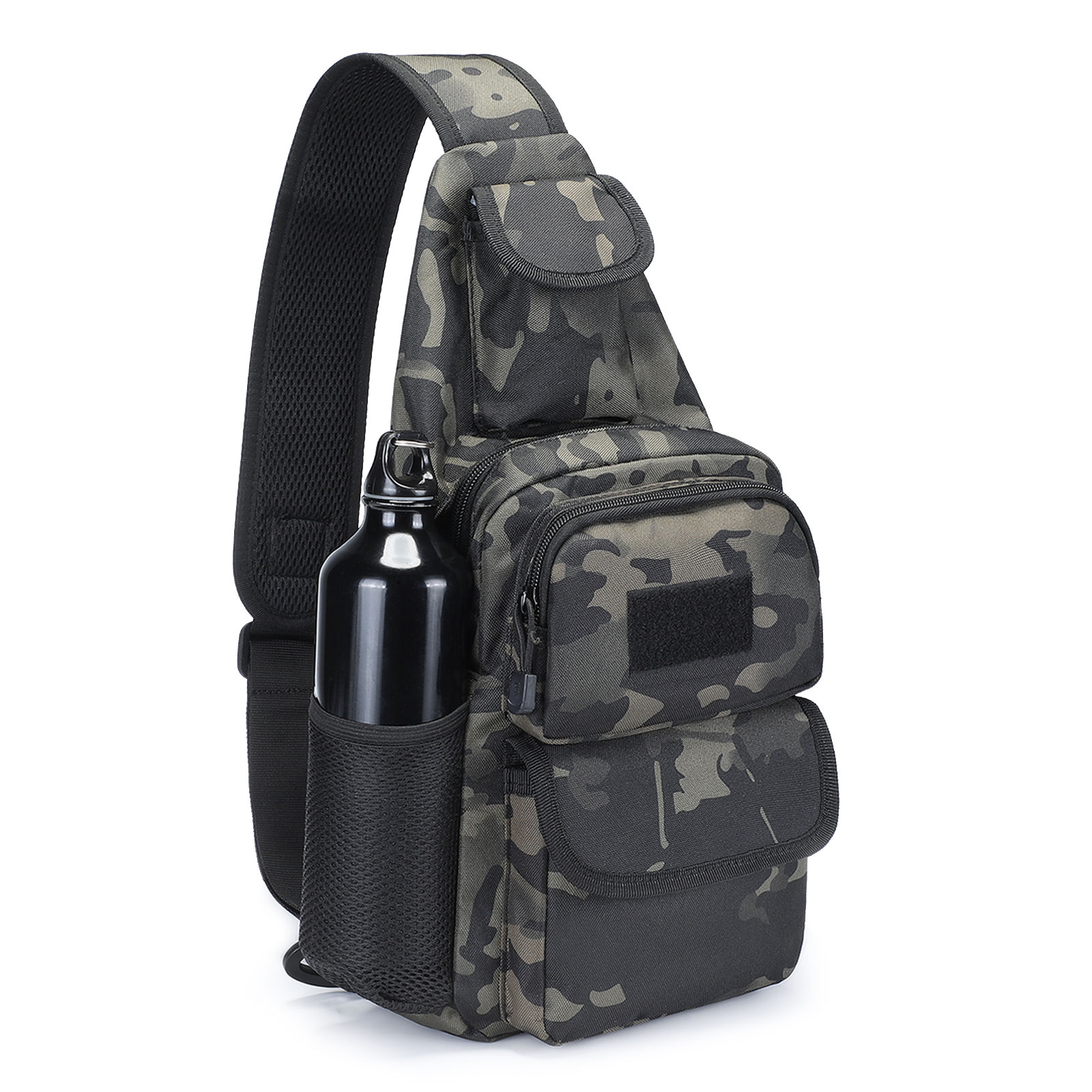 Mens Sling Backpack-Molle Tactical Military-Outdoor Travel Shoulder Chest Bag - Picture 56 of 68