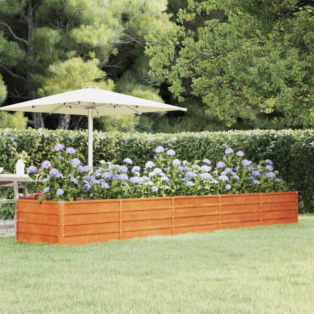 Cortenstahl Hochbeet Pflanzbeet Gemüsebeet Gartenbeet Pflanzkasten Blumenbeet - Bild 19 von 35