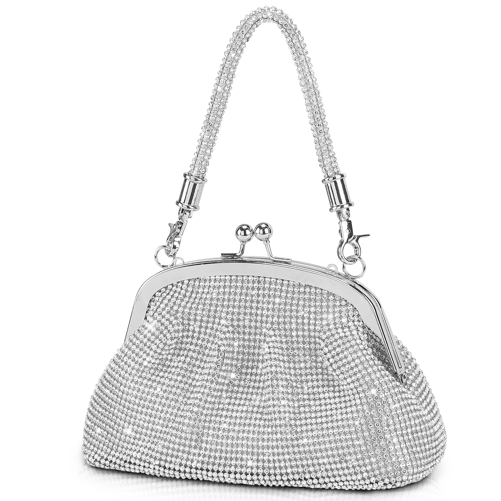 Damen Abendtasche Perlen Clutch Tasche Umhängetasche Party Handtasche Vintage 