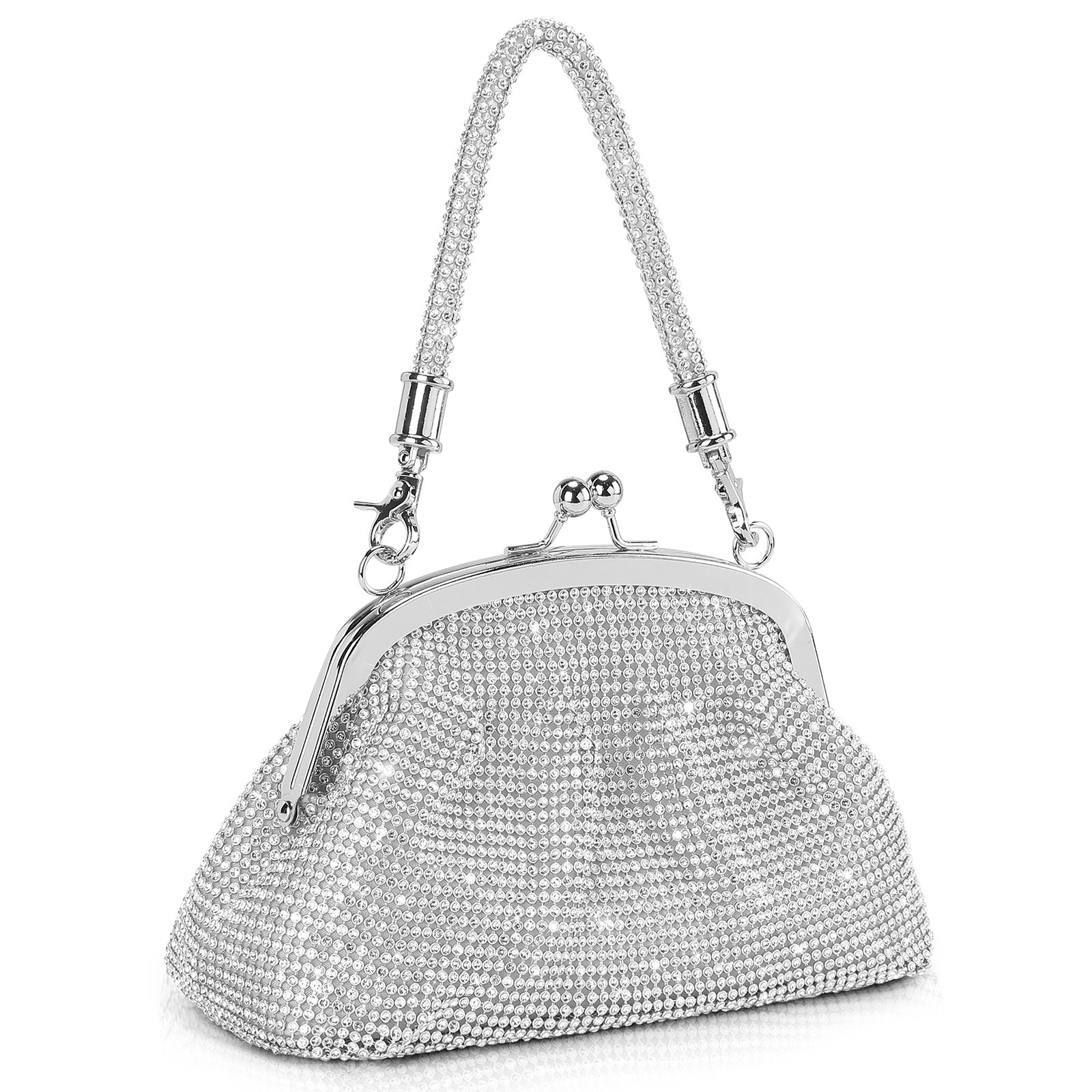 Women Evening Clutch Shoulder Bag Rhinestone Cocktai Party Prom Wedding Handbag - Picture 19 of 20