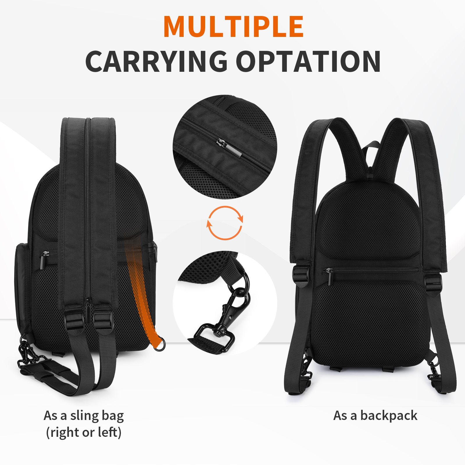 Camera Backpack Travel Sling Bag for DSLR SLR Nikon Sony Crossbody Shoulder Bag