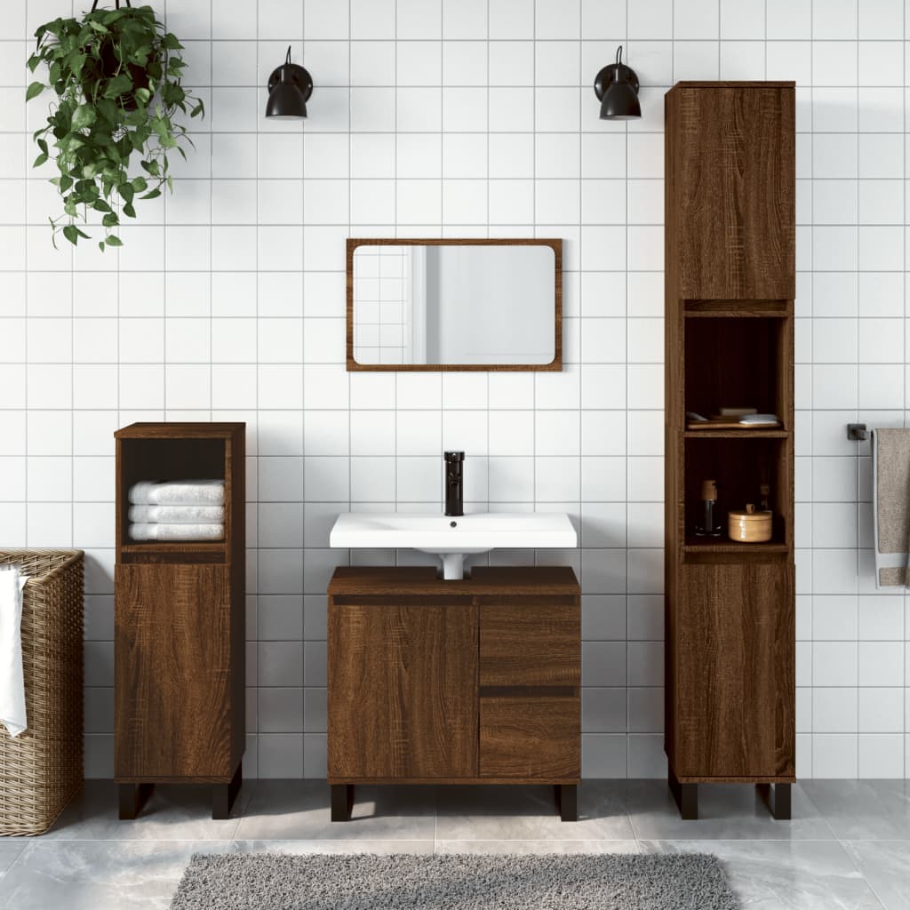Badezimmerschrank Badschrank Waschbeckenunterschrank Badmöbel Mehrere Farben - Bild 28 von 33