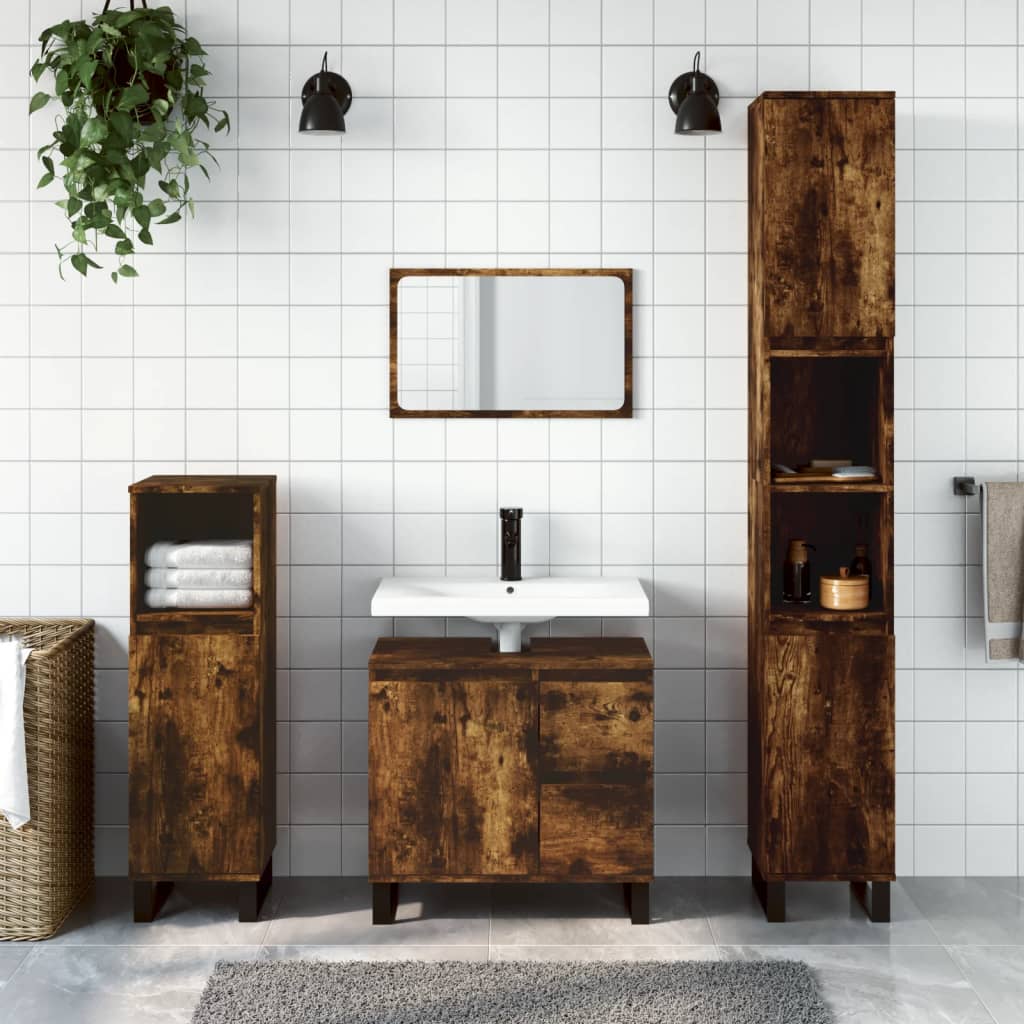 Badezimmerschrank Badschrank Waschbeckenunterschrank Badmöbel Mehrere Farben - Bild 24 von 33