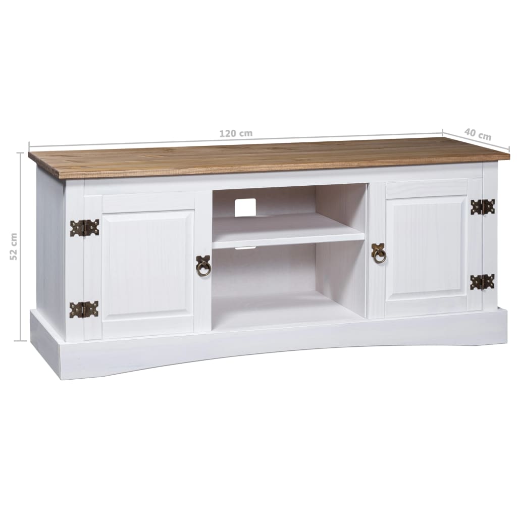 Rustic Mexican Pine Wood Corona Waxed Furniture Home White Body and Brown Top - Picture 48 of 87