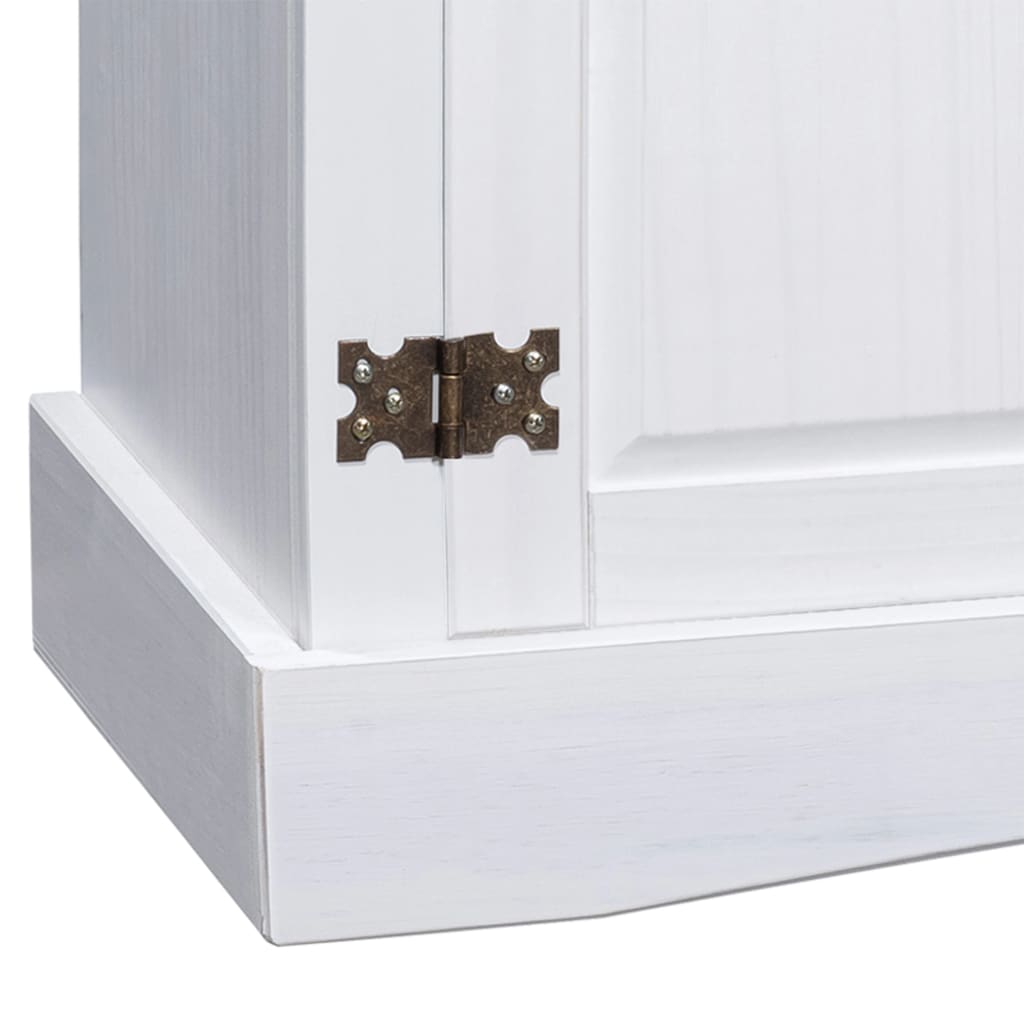 Rustic Mexican Pine Wood Corona Waxed Furniture Home White Body and Brown Top - Picture 52 of 87