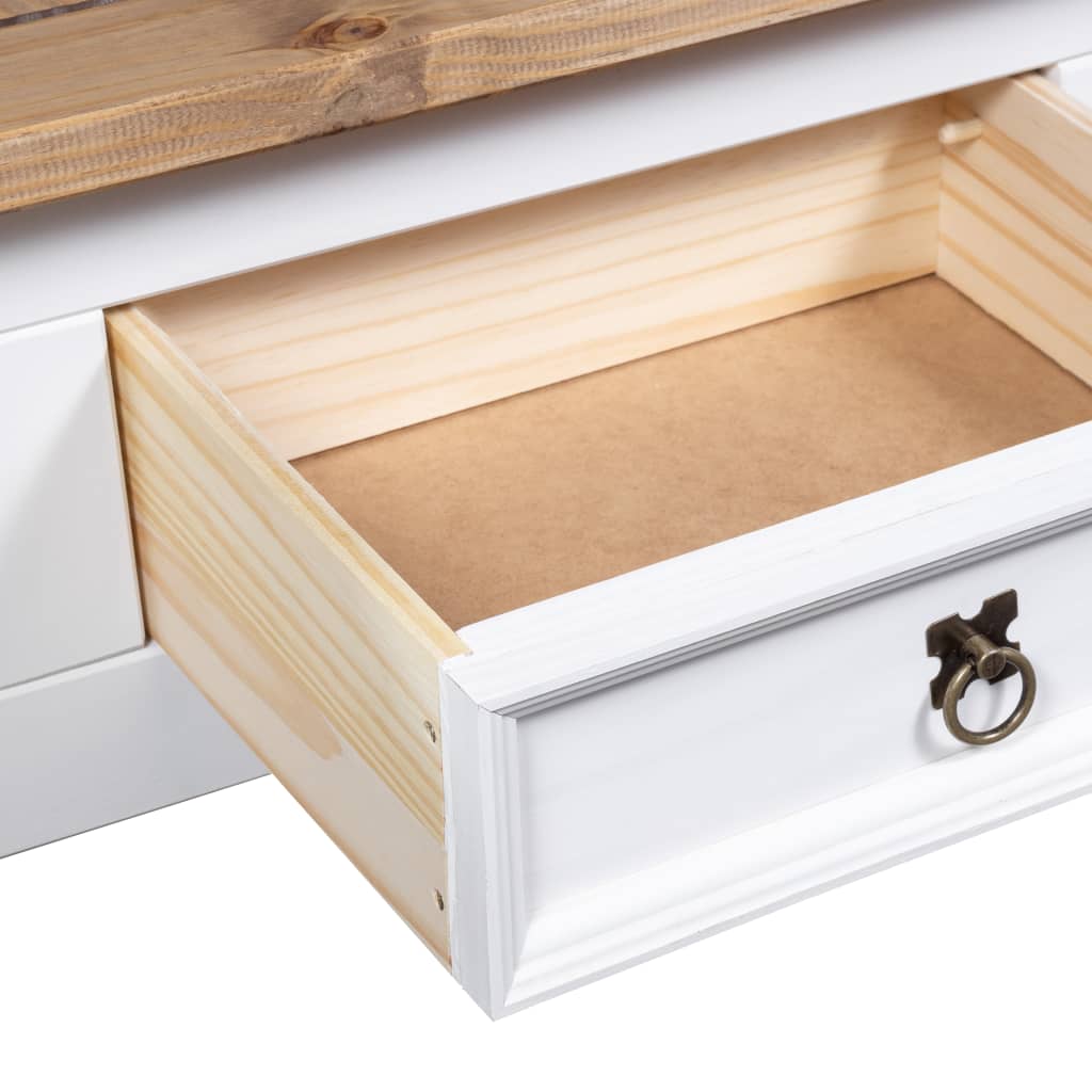 Rustic Mexican Pine Wood Corona Waxed Furniture Home White Body and Brown Top - Picture 28 of 87