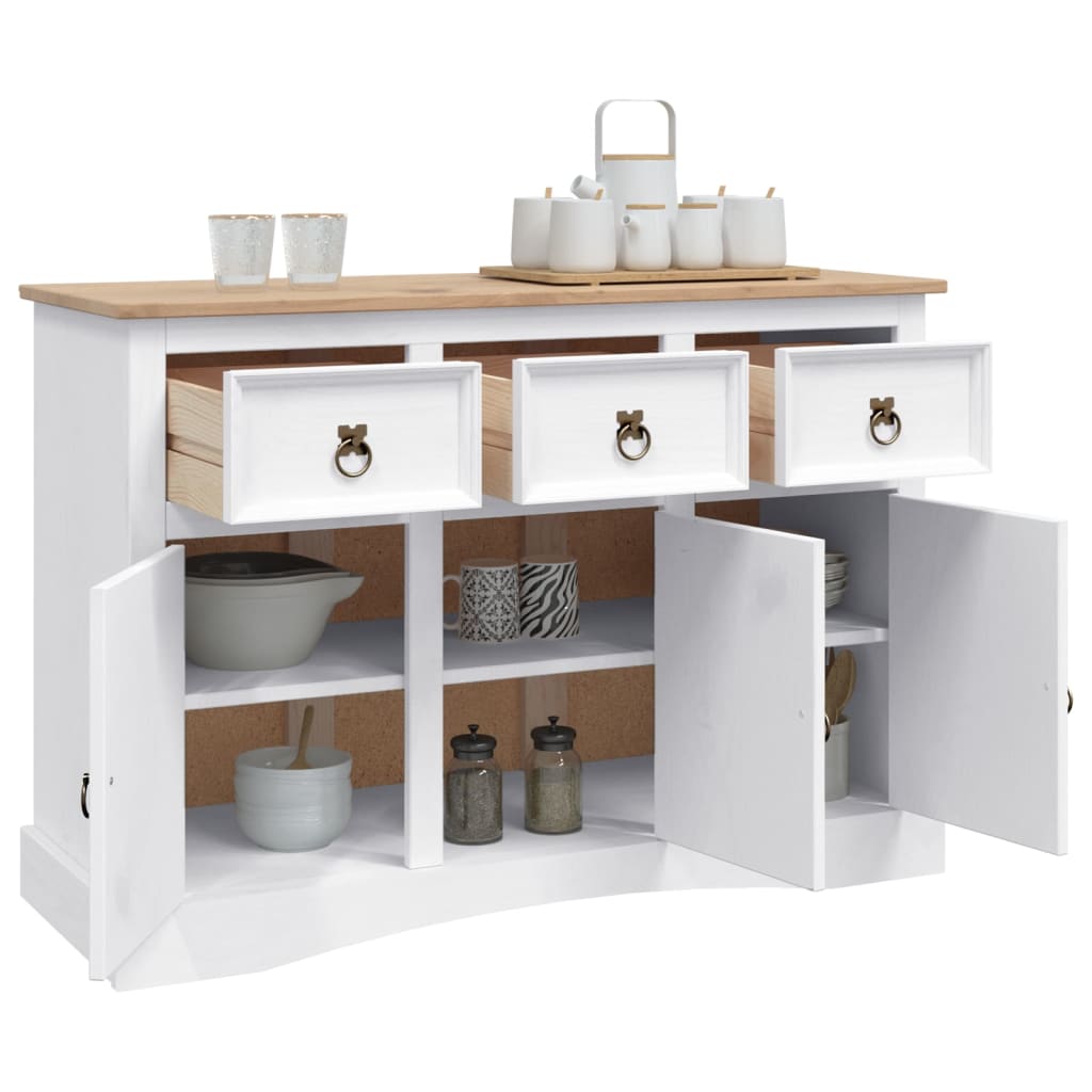 Rustic Mexican Pine Wood Corona Waxed Furniture Home White Body and Brown Top - Picture 56 of 87