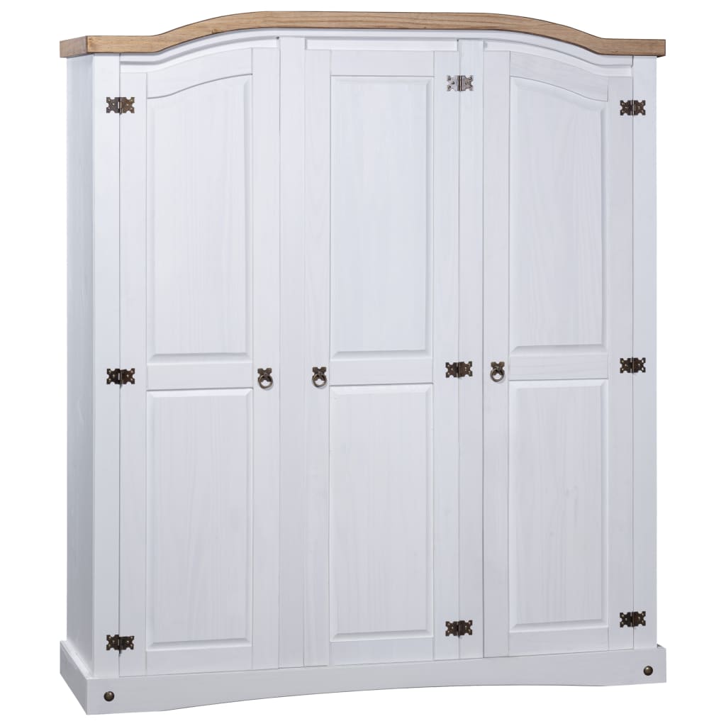 Rustic Mexican Pine Wood Corona Waxed Furniture Home White Body and Brown Top - Picture 14 of 87