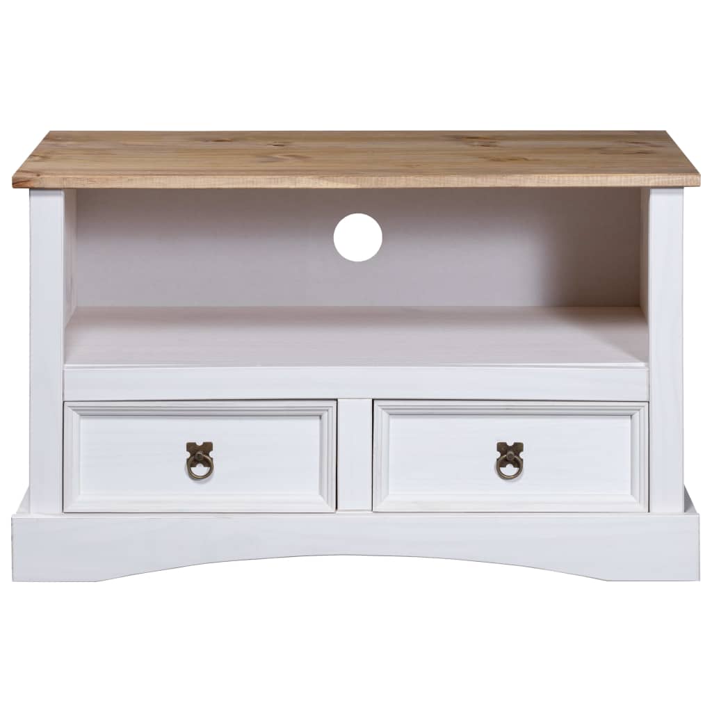 Rustic Mexican Pine Wood Corona Waxed Furniture Home White Body and Brown Top - Picture 32 of 87