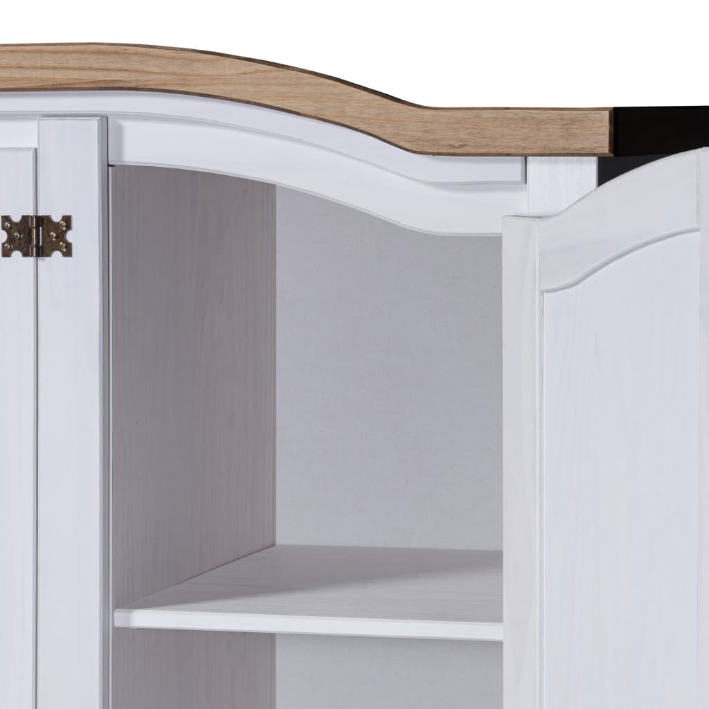 Rustic Mexican Pine Wood Corona Waxed Furniture Home White Body and Brown Top - Picture 18 of 87