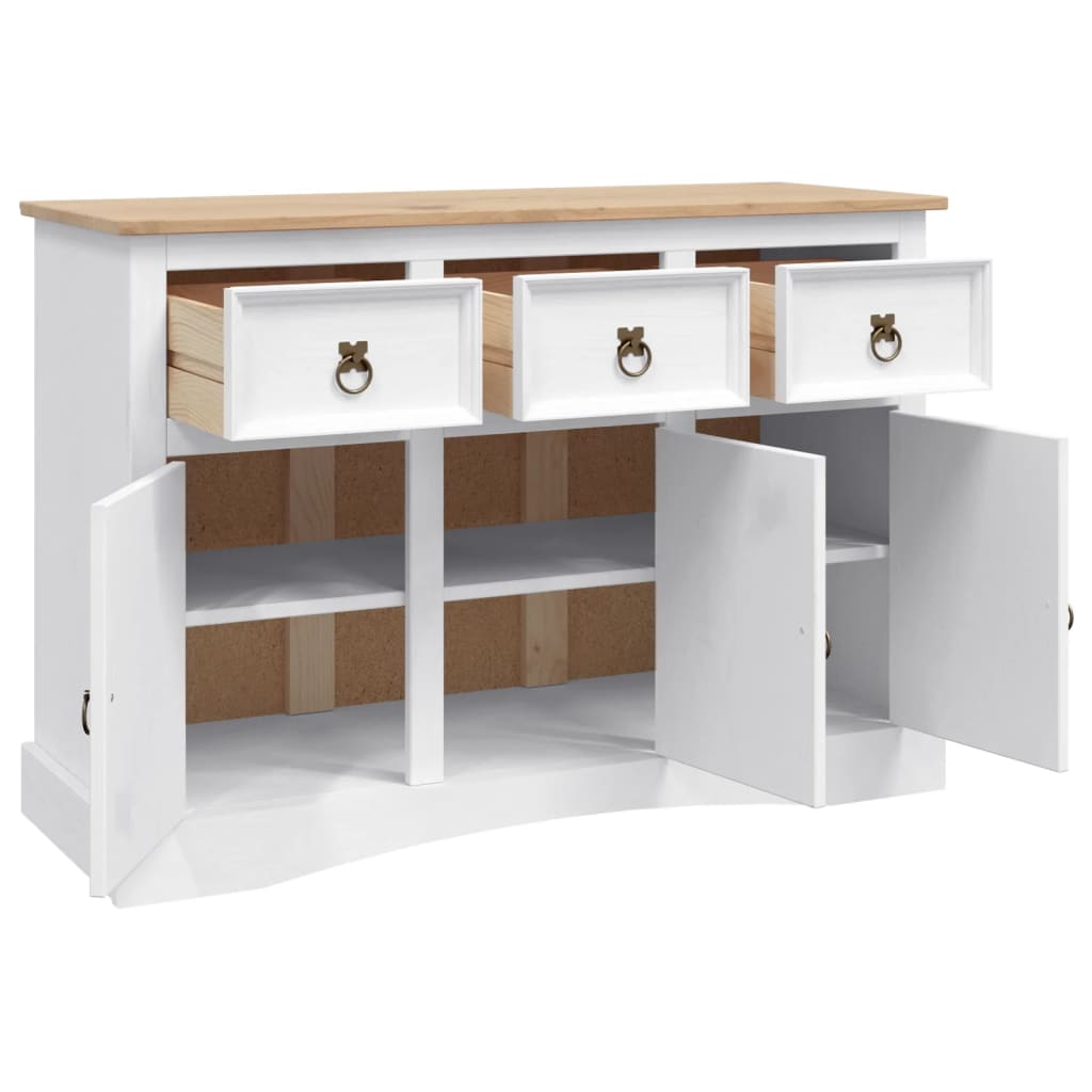 Rustic Mexican Pine Wood Corona Waxed Furniture Home White Body and Brown Top - Picture 59 of 87