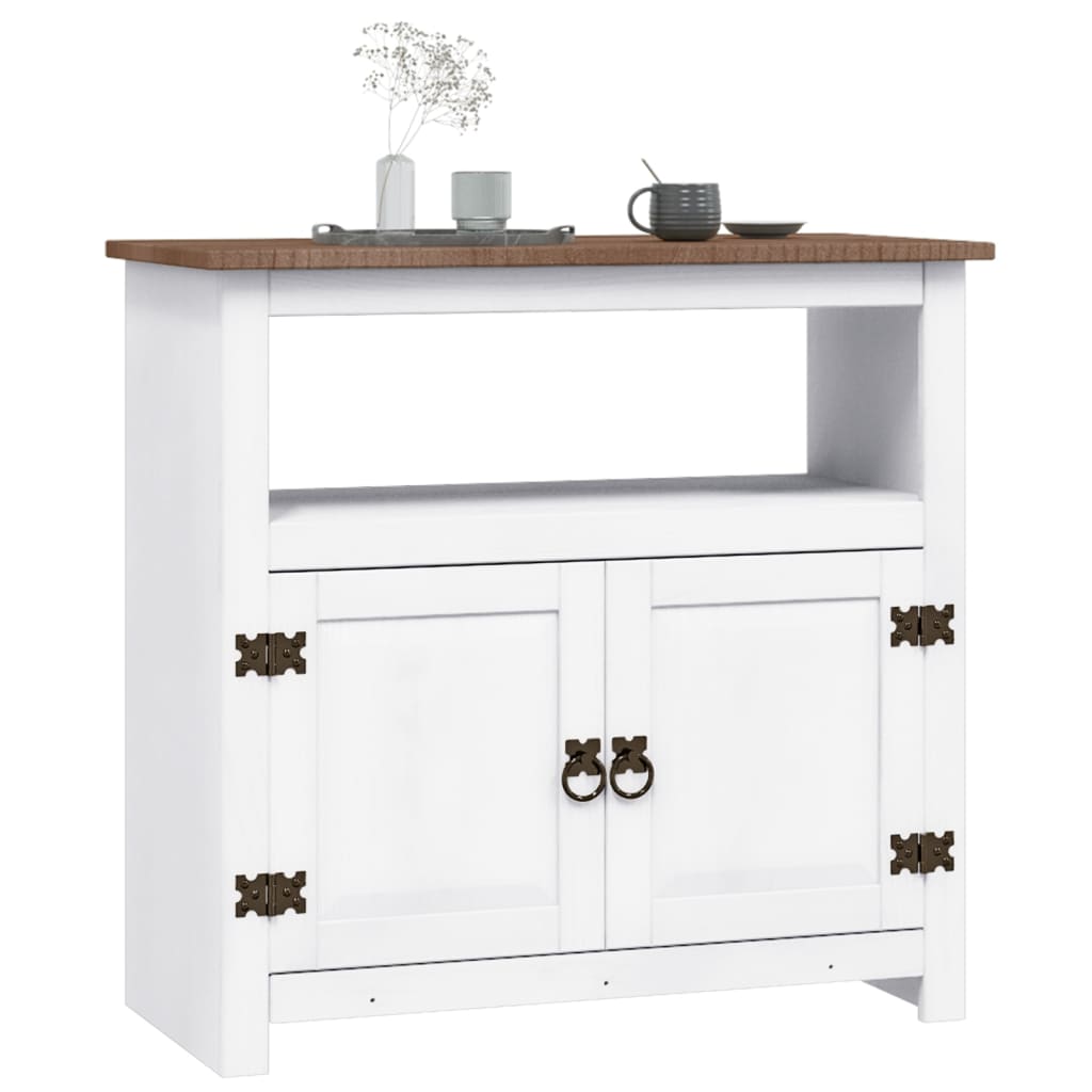 Rustic Mexican Pine Wood Corona Waxed Furniture Home White Body and Brown Top - Picture 43 of 87