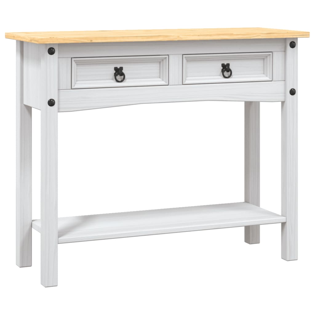 Rustic Mexican Pine Wood Corona Waxed Furniture Home White Body and Brown Top - Picture 75 of 87