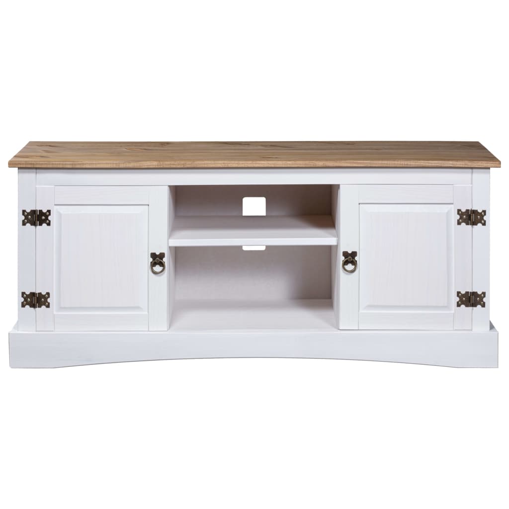 Rustic Mexican Pine Wood Corona Waxed Furniture Home White Body and Brown Top - Picture 50 of 87