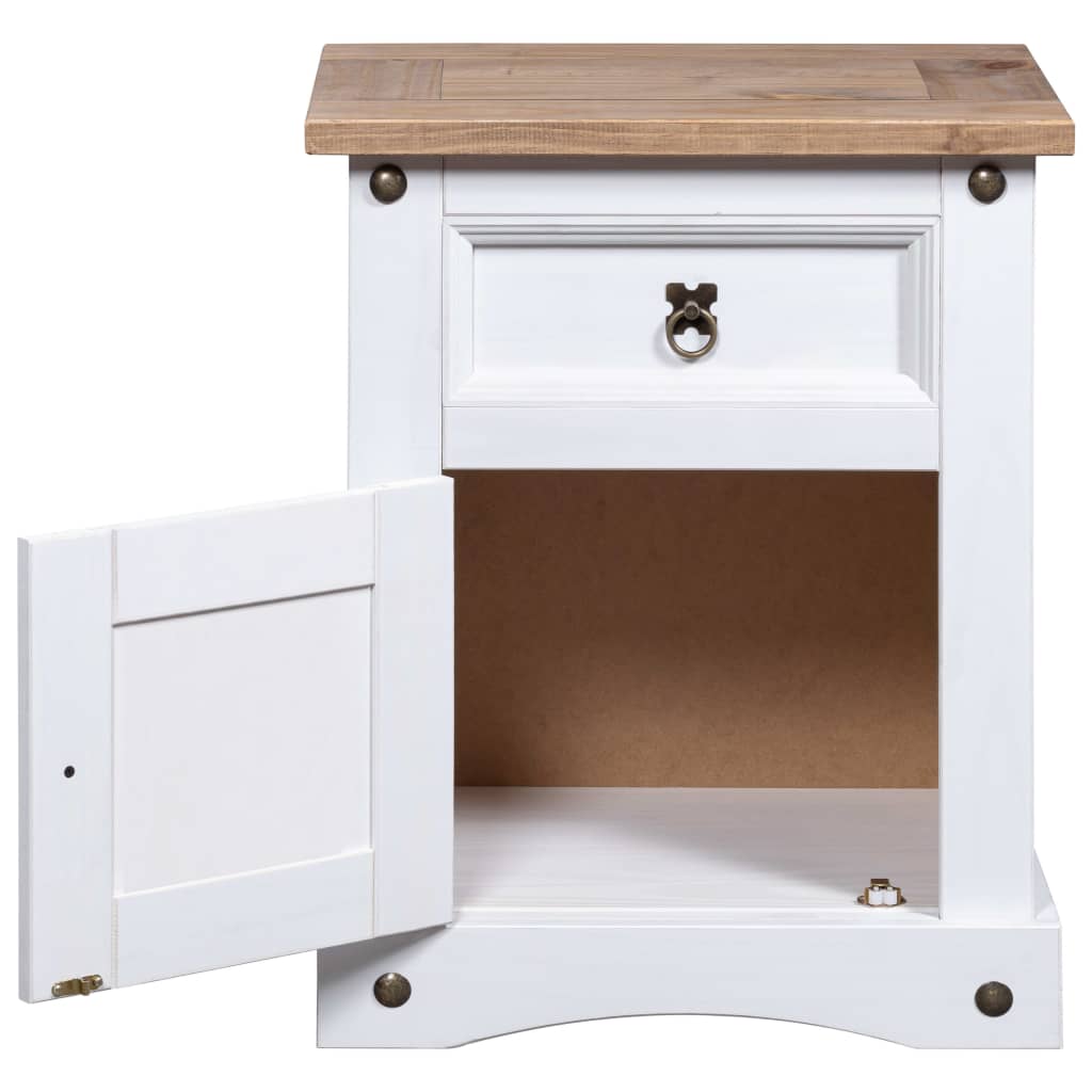 Rustic Mexican Pine Wood Corona Waxed Furniture Home White Body and Brown Top - Picture 6 of 87