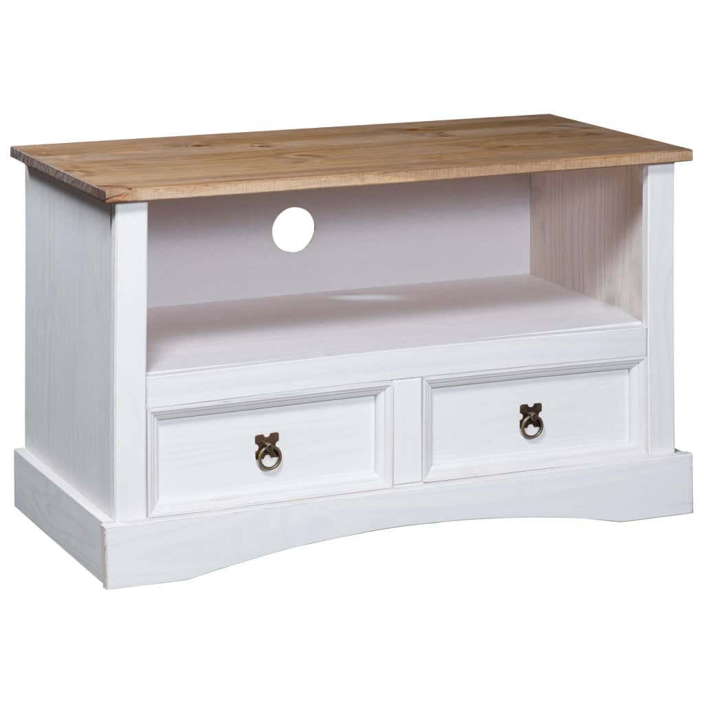 Rustic Mexican Pine Wood Corona Waxed Furniture Home White Body and Brown Top - Picture 31 of 87