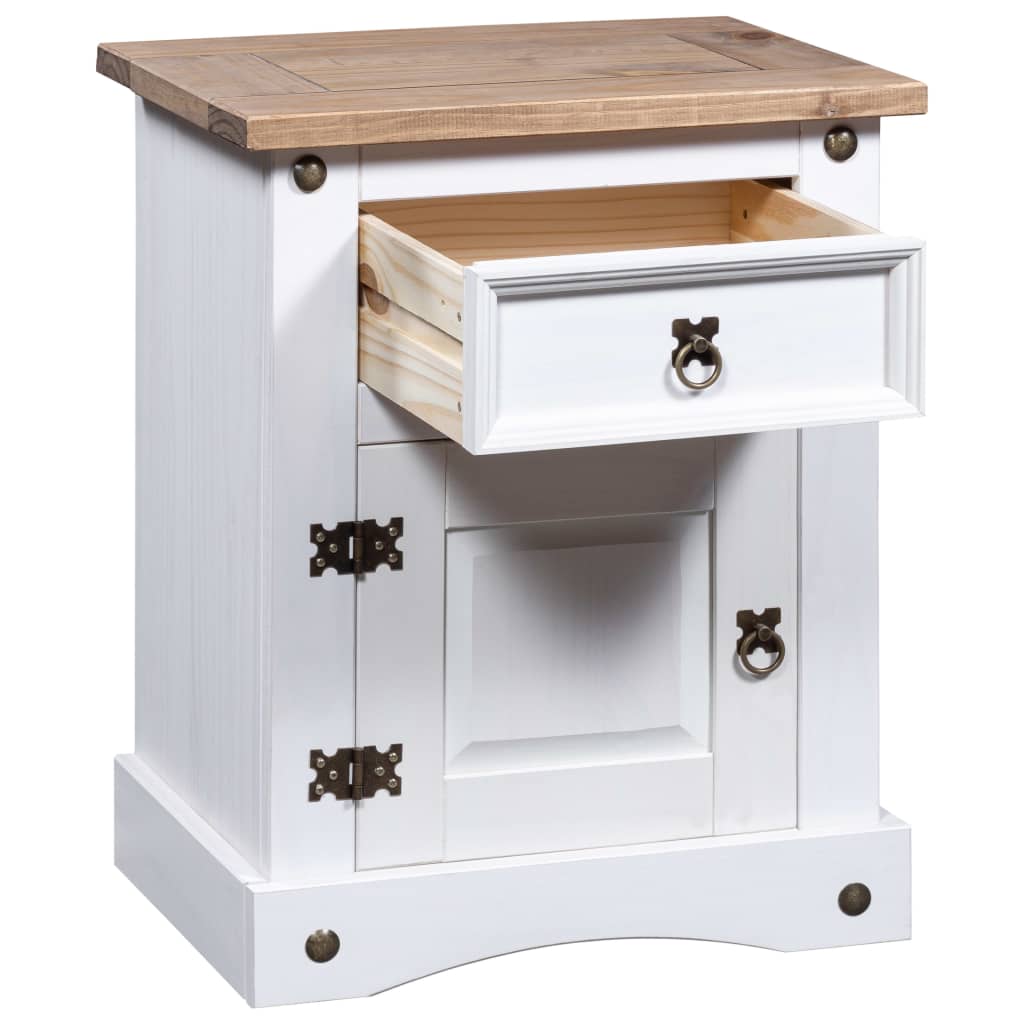 Rustic Mexican Pine Wood Corona Waxed Furniture Home White Body and Brown Top - Picture 5 of 87