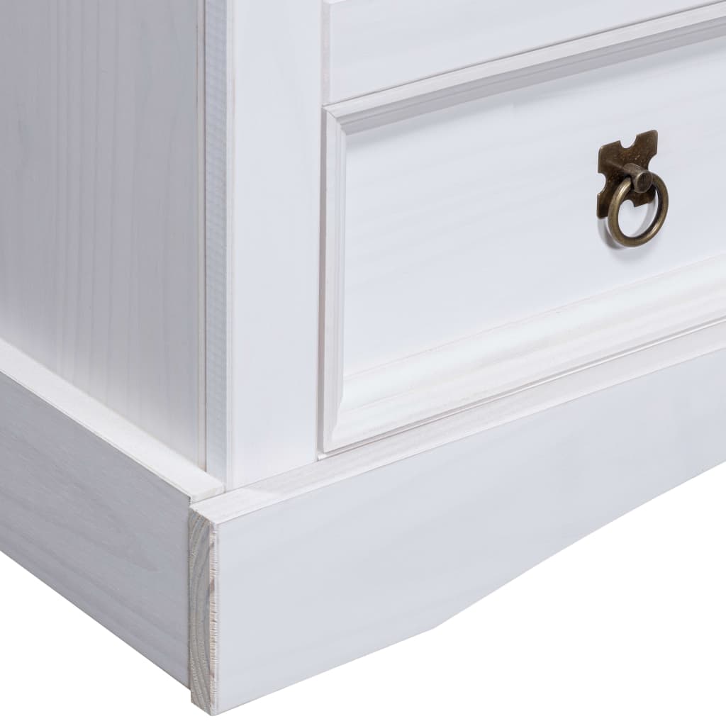 Rustic Mexican Pine Wood Corona Waxed Furniture Home White Body and Brown Top - Picture 35 of 87