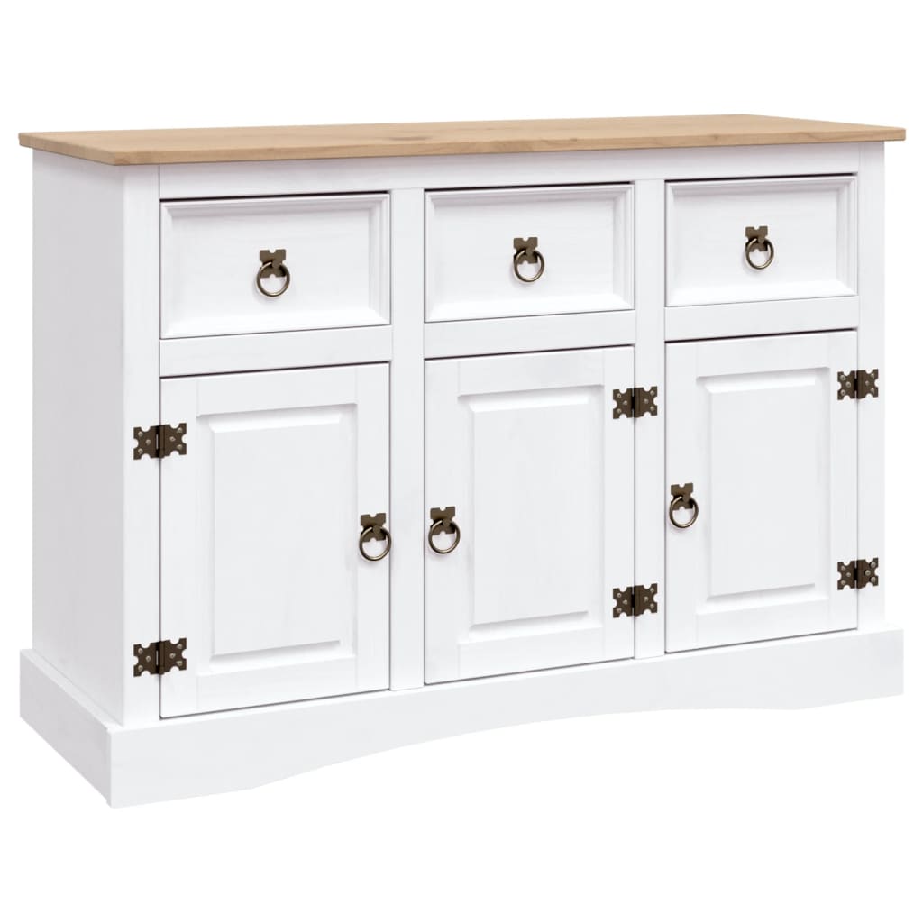 Rustic Mexican Pine Wood Corona Waxed Furniture Home White Body and Brown Top - Picture 53 of 87