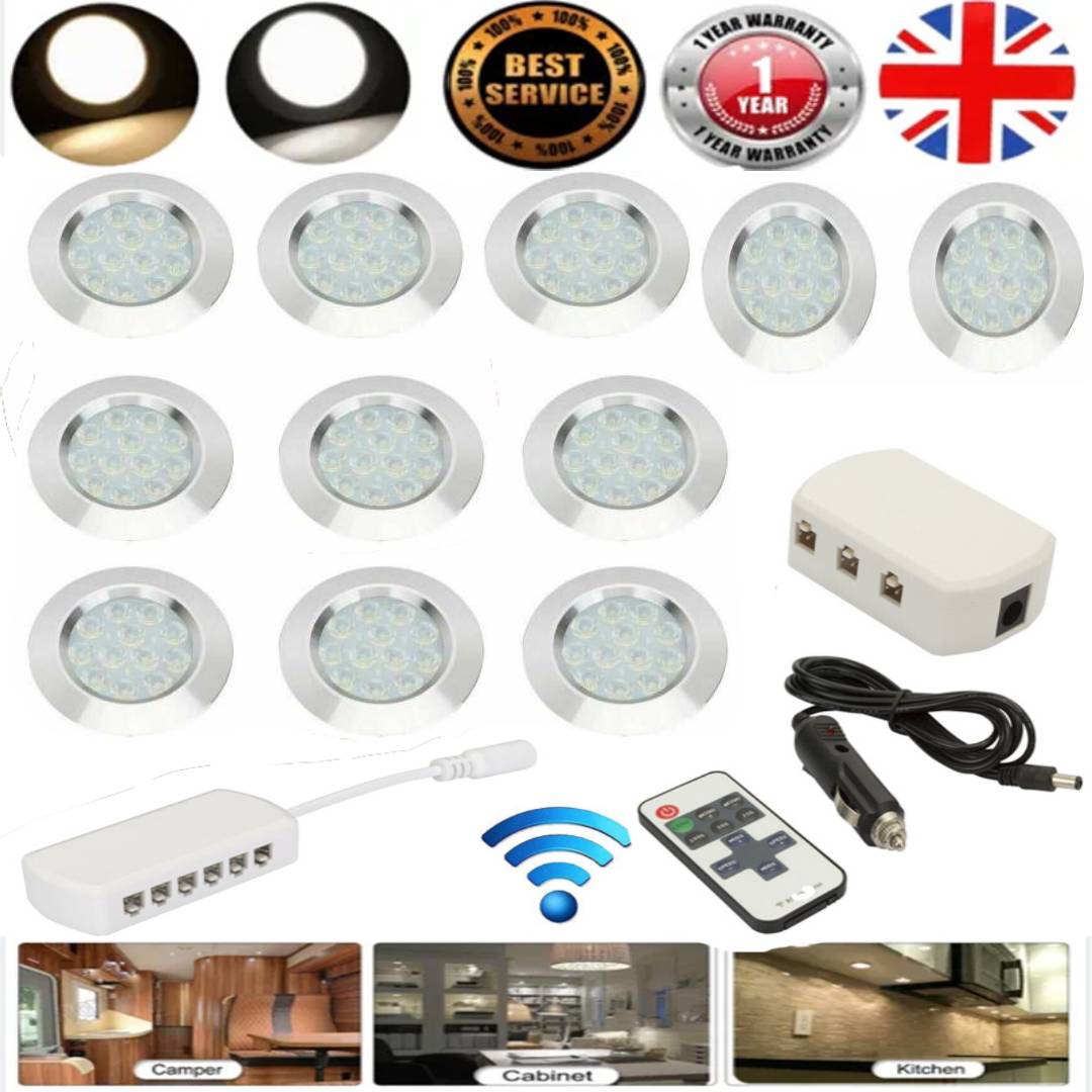 12V Interior LED Spot Lights Ceiling Camper Van Caravan Motorhome Boat Downlight