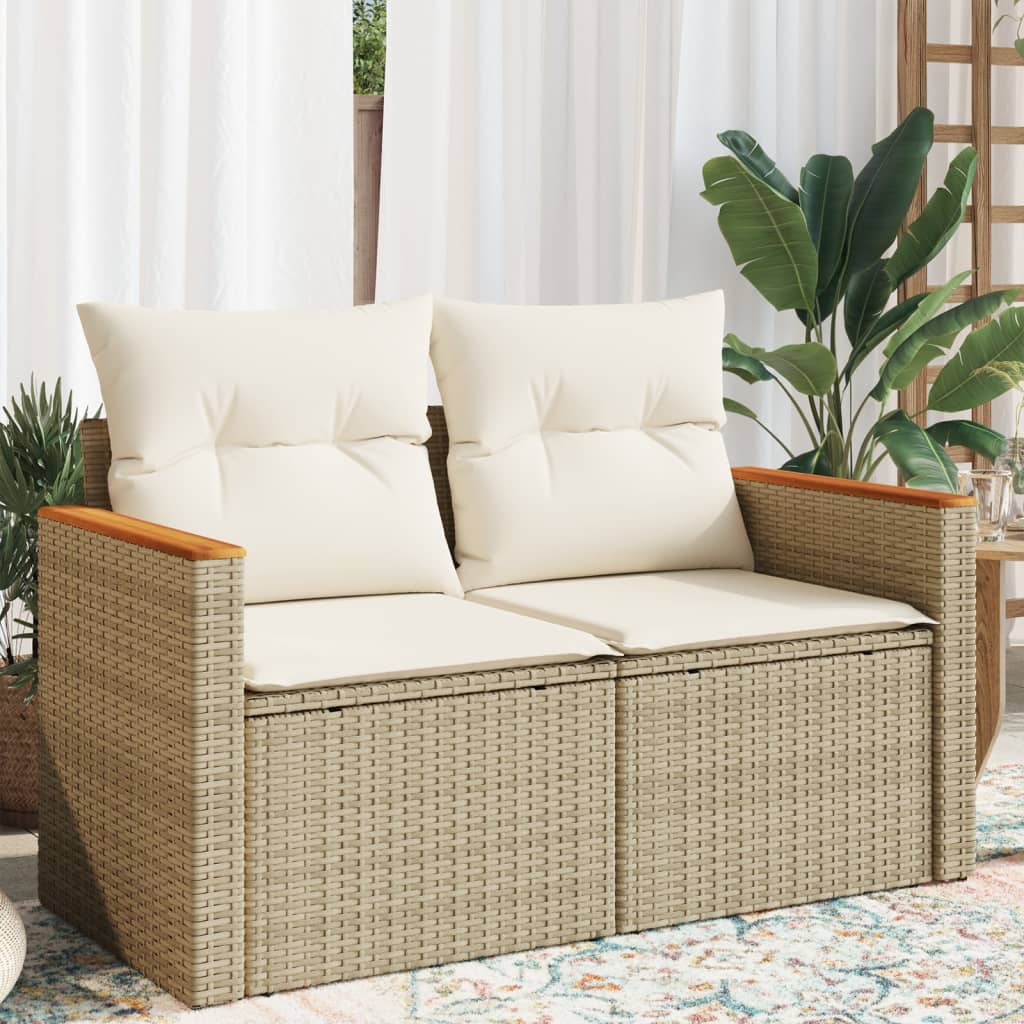 2-Sitzer Gartensofa mit Kissen Terrassen Sitzgruppen Gartenmöbel Outdoor-Sofa - Bild 22 von 24