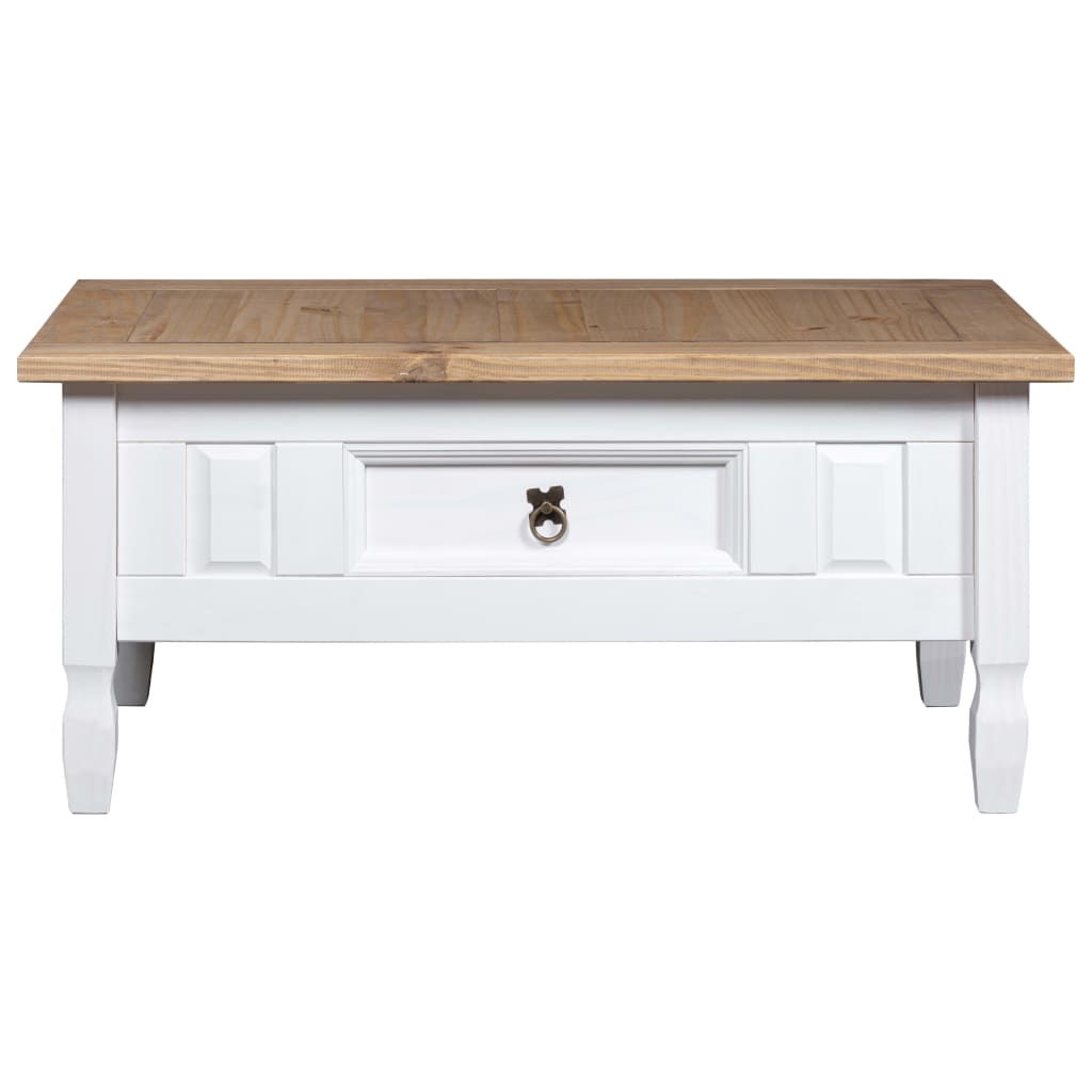 Rustic Mexican Pine Wood Corona Waxed Furniture Home White Body and Brown Top - Picture 26 of 87