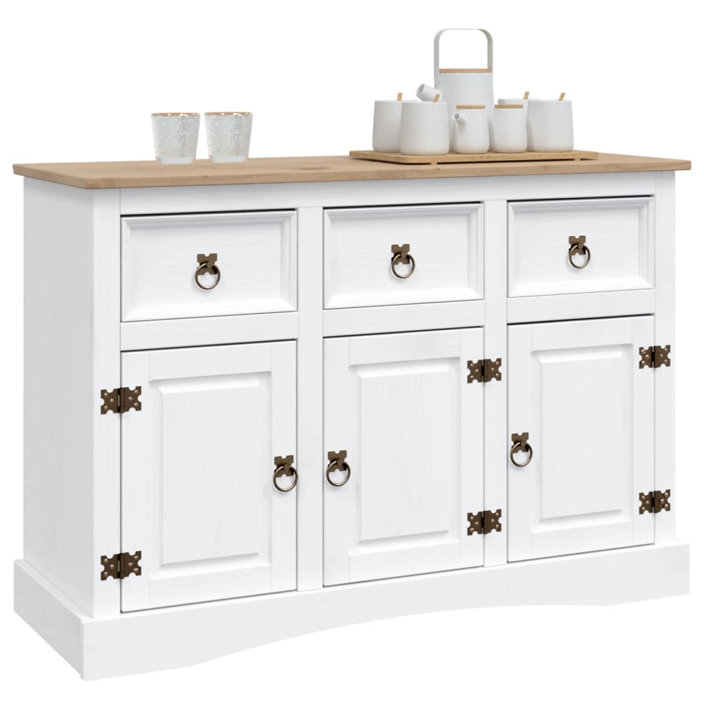 Rustic Mexican Pine Wood Corona Waxed Furniture Home White Body and Brown Top - Picture 55 of 87
