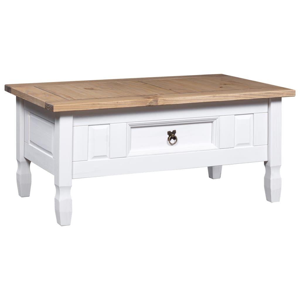 Rustic Mexican Pine Wood Corona Waxed Furniture Home White Body and Brown Top - Picture 24 of 87