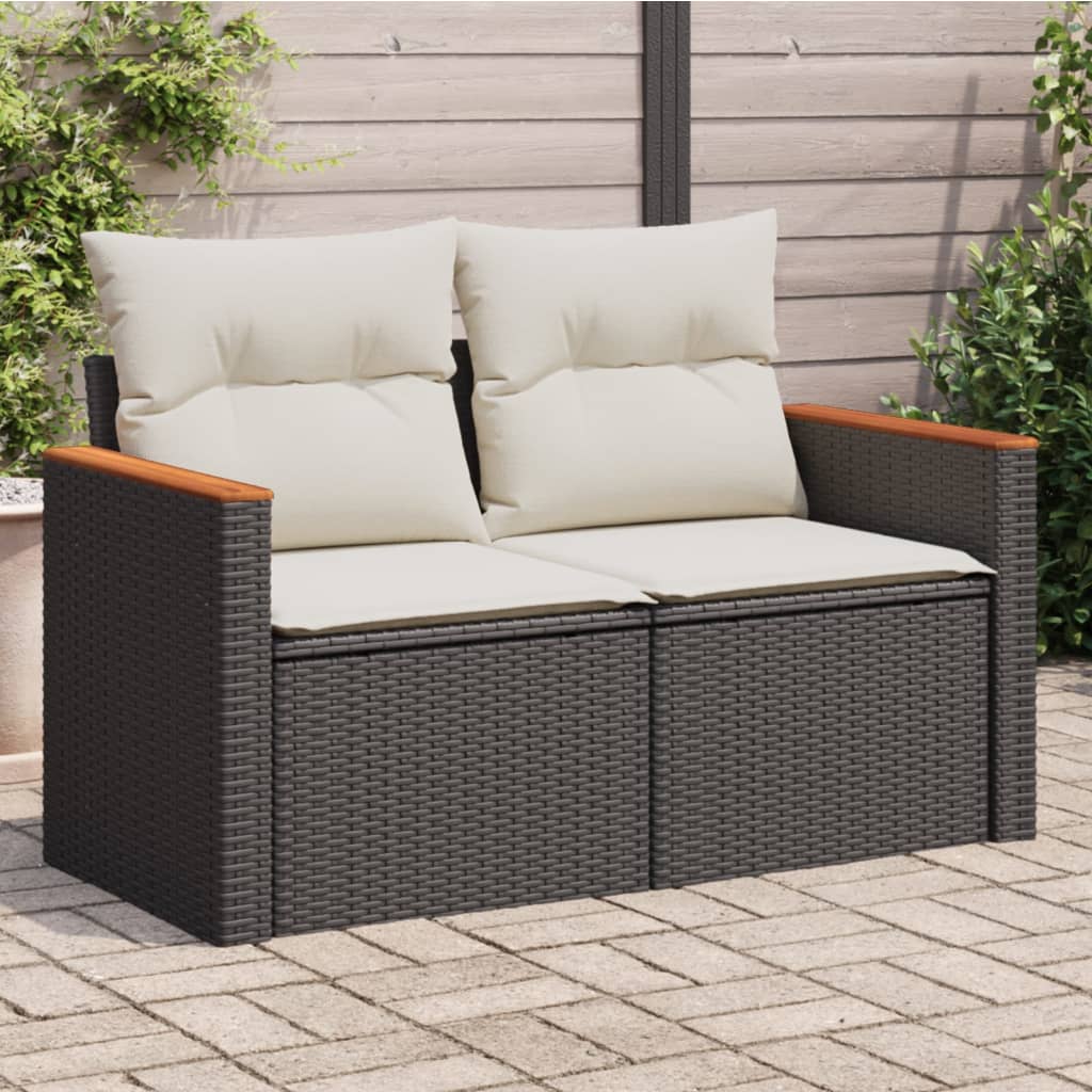 2-Sitzer Gartensofa mit Kissen Terrassen Sitzgruppen Gartenmöbel Outdoor-Sofa - Bild 20 von 24