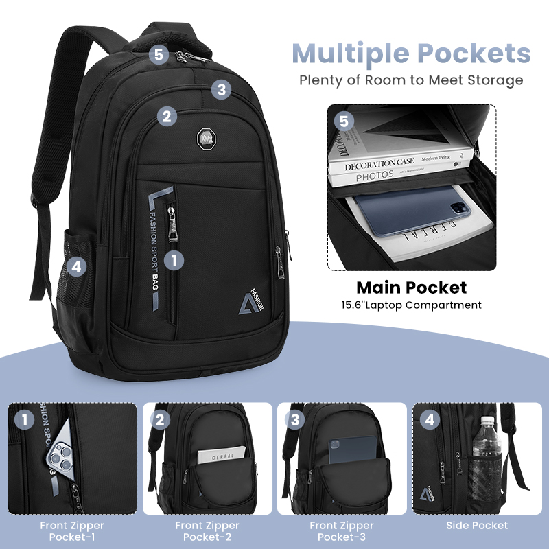 40L Laptop Rucksack Herren Damen Wasserdicht Freizeit Reise Arbeit Schulrucksack