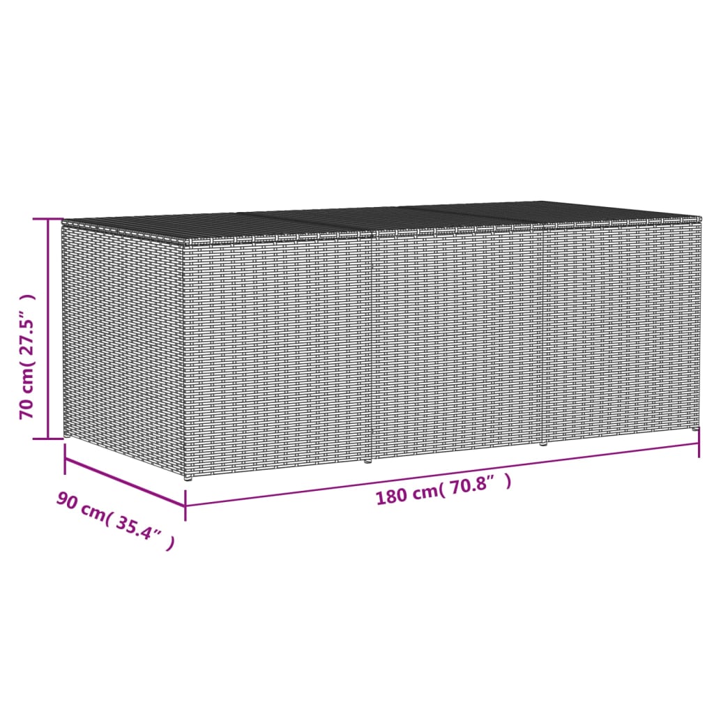 Poly Rattan Gartentruhe Auflagenbox Kissenbox Gartenbox Aufbewahrungsbox Truhe - Bild 33 von 95