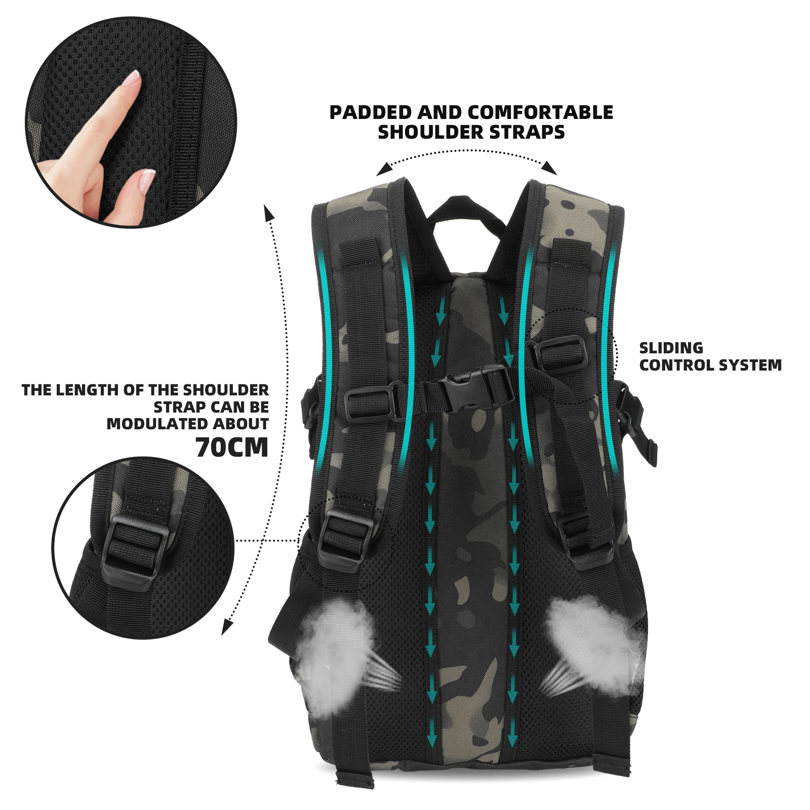 60L-70L-100L Hiking Camping Backpack Outdoor Travel Luggage Rucksack Waterproof - Picture 88 of 94