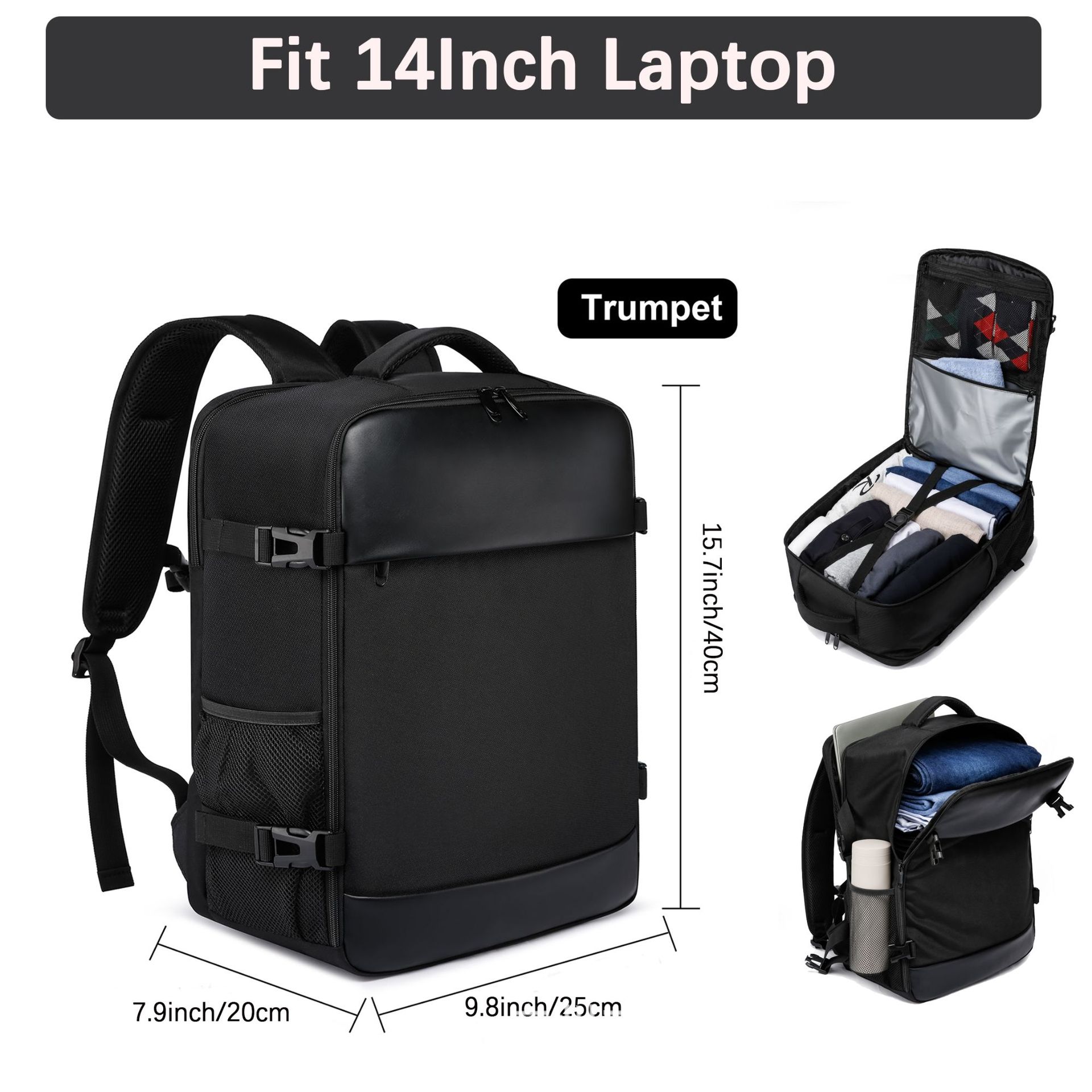 Rucksack 40x20x25 Handgepäck Reiserucksack Ryanair Boardgepäck Schulrucksack Neu - Bild 36 von 63