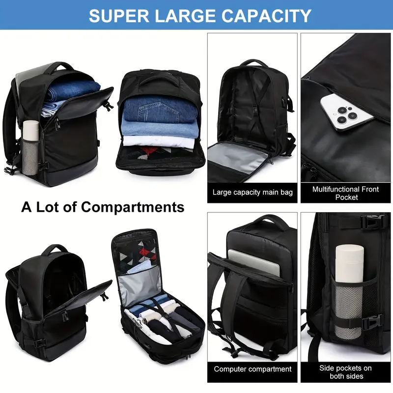 Rucksack 40x20x25 Handgepäck Reiserucksack Ryanair Boardgepäck Schulrucksack Neu - Bild 39 von 63