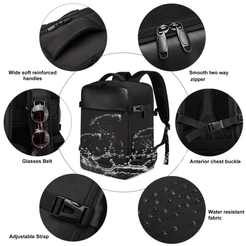 Rucksack 40x20x25 Handgepäck Reiserucksack Ryanair Boardgepäck Schulrucksack Neu - Bild 43 von 63