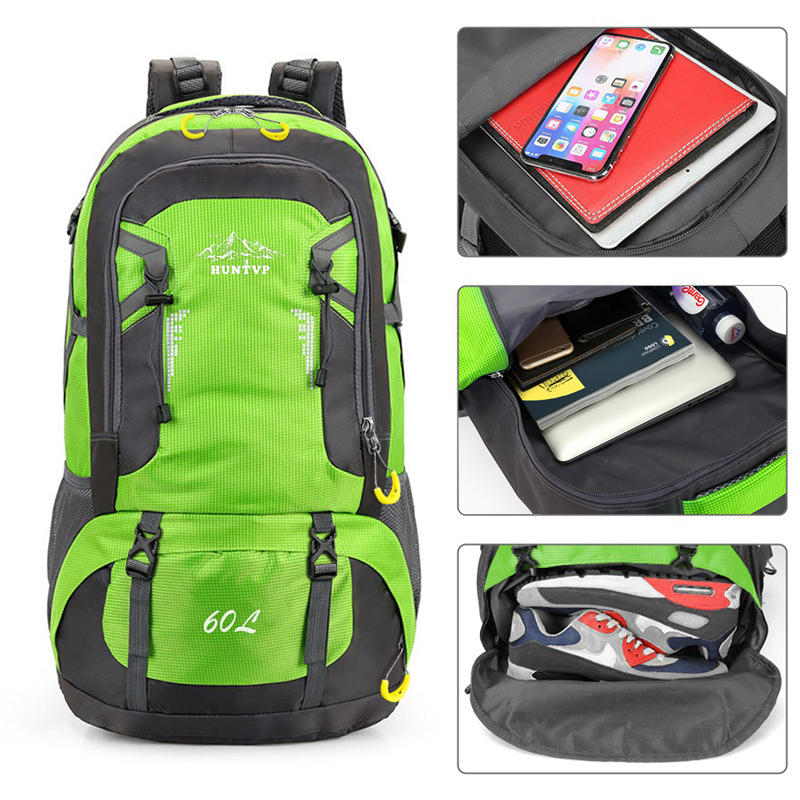 30 60 100L Hiking Camping Backpack Waterproof Large Trekking Travel Rucksack Bag - Picture 36 of 49
