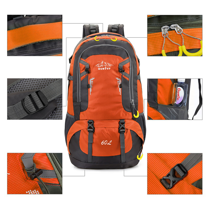 40L 60L Herren Damen Rucksack Wasserdicht Wanderrucksack Trekking Reiserucksack - Bild 42 von 75